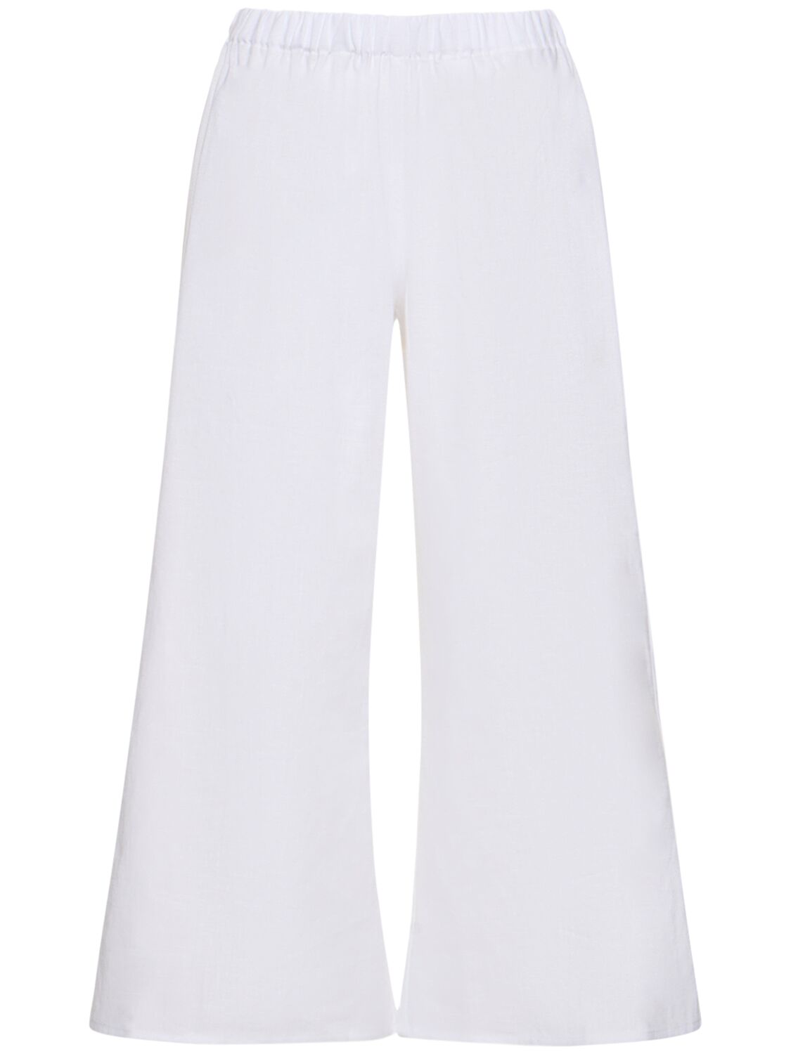 Reina Olga Susy Linen Trousers In White