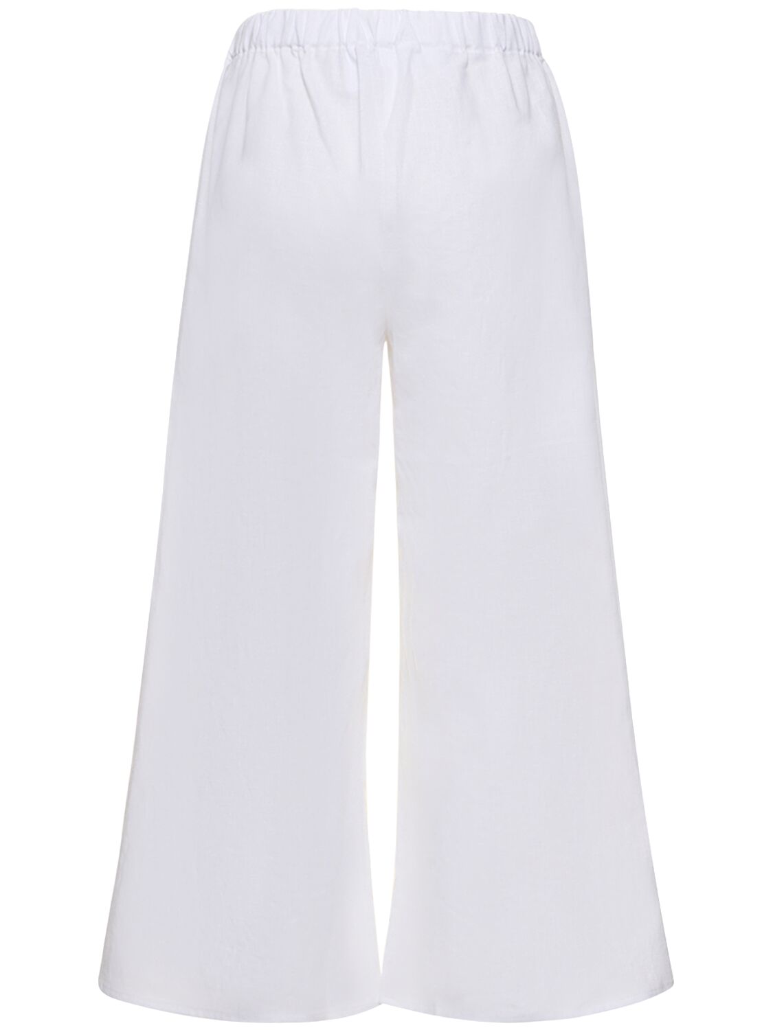 Shop Reina Olga Susy Linen Pants In White