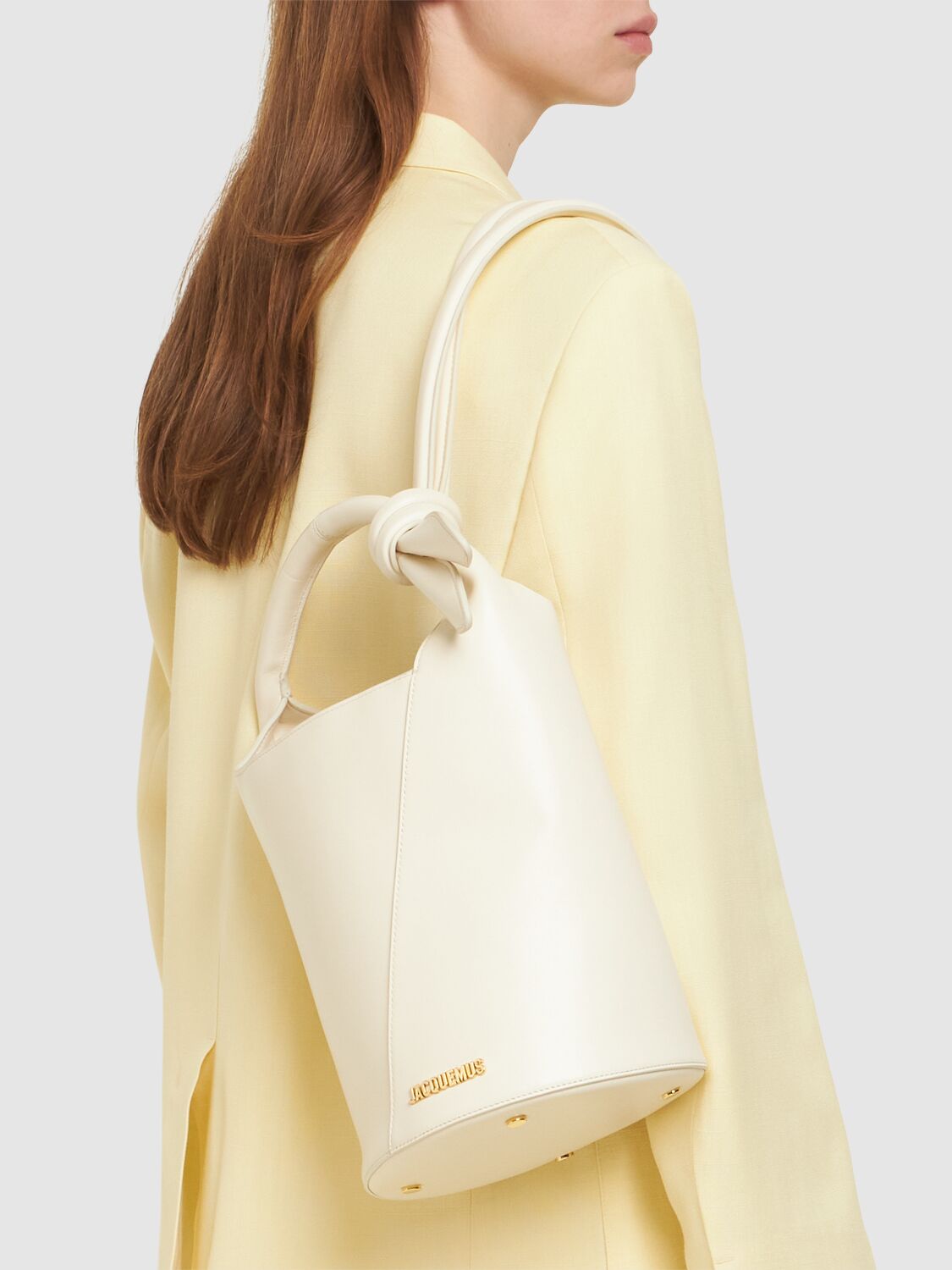 JACQUEMUS LE PETIT TOURNI光滑皮革单肩包 