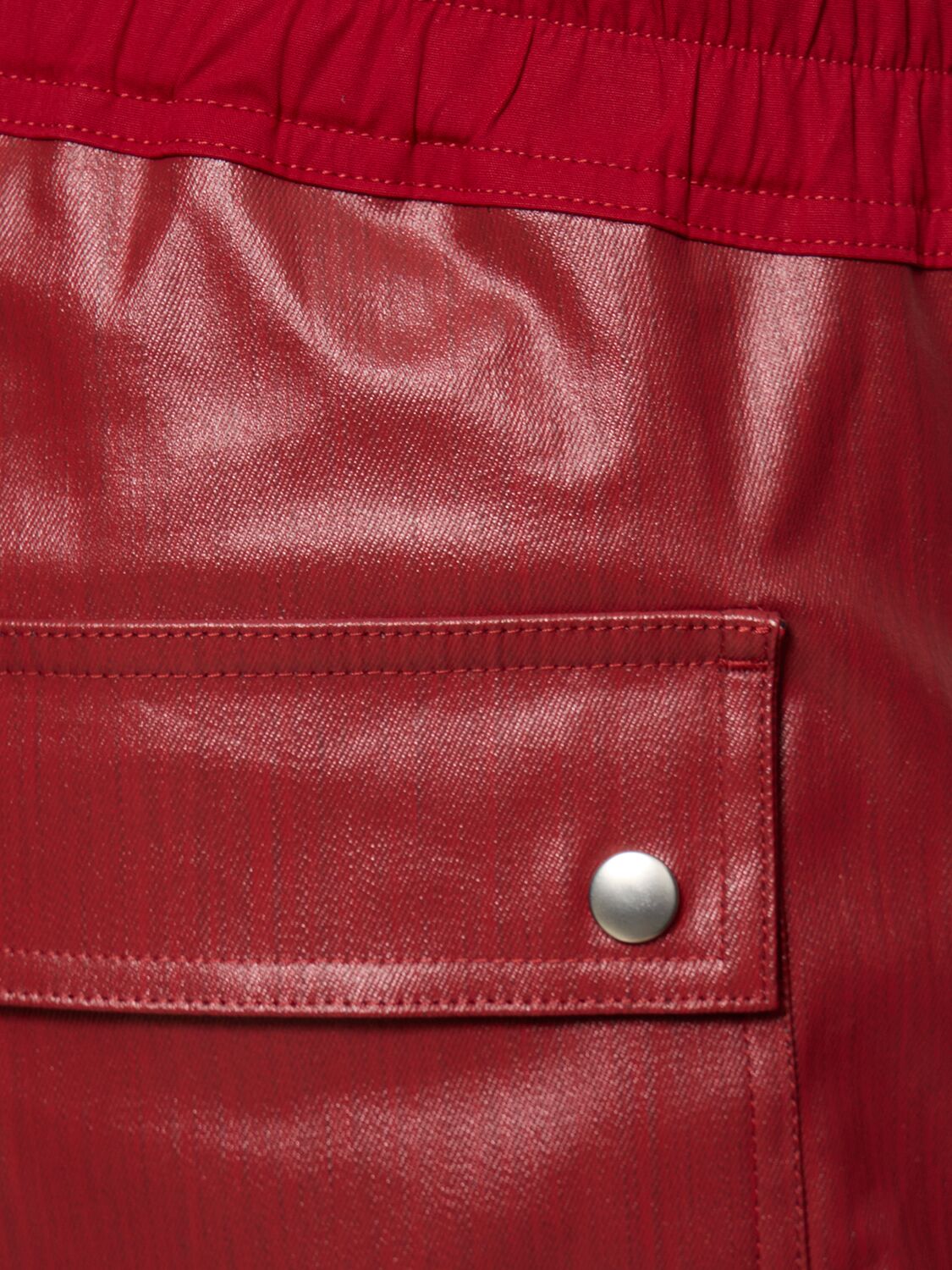 Shop Rick Owens Bauhaus Cotton Cargo Pants In Cardinal Red