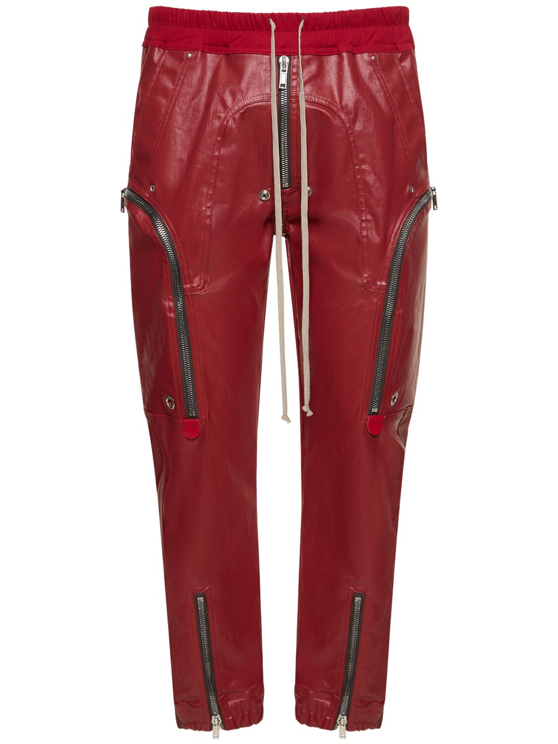 Shop Rick Owens Bauhaus Cotton Cargo Pants In Cardinal Red
