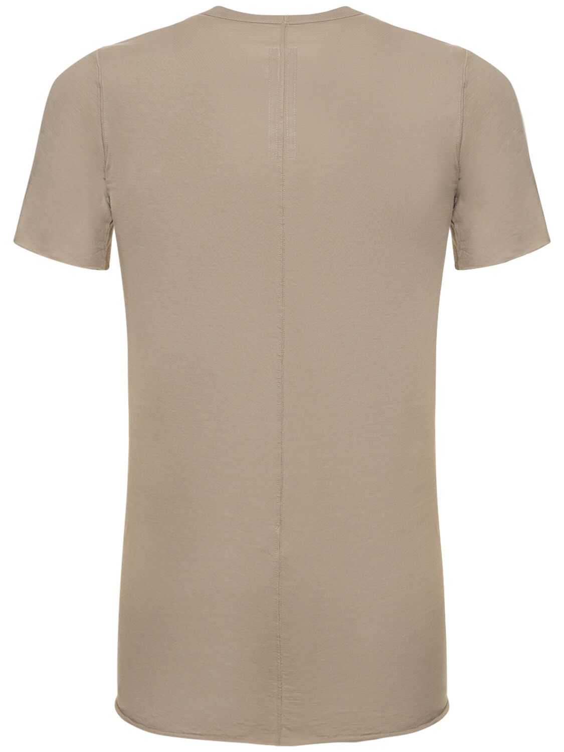 Shop Rick Owens Basic Cotton T-shirt In Pearl