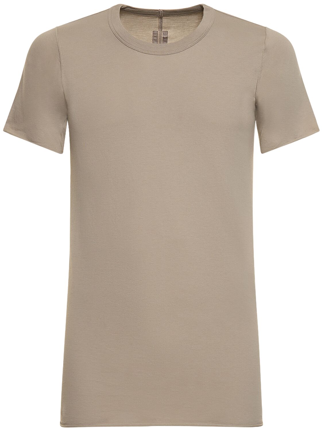 Rick Owens Basic Cotton T-shirt In Pearl