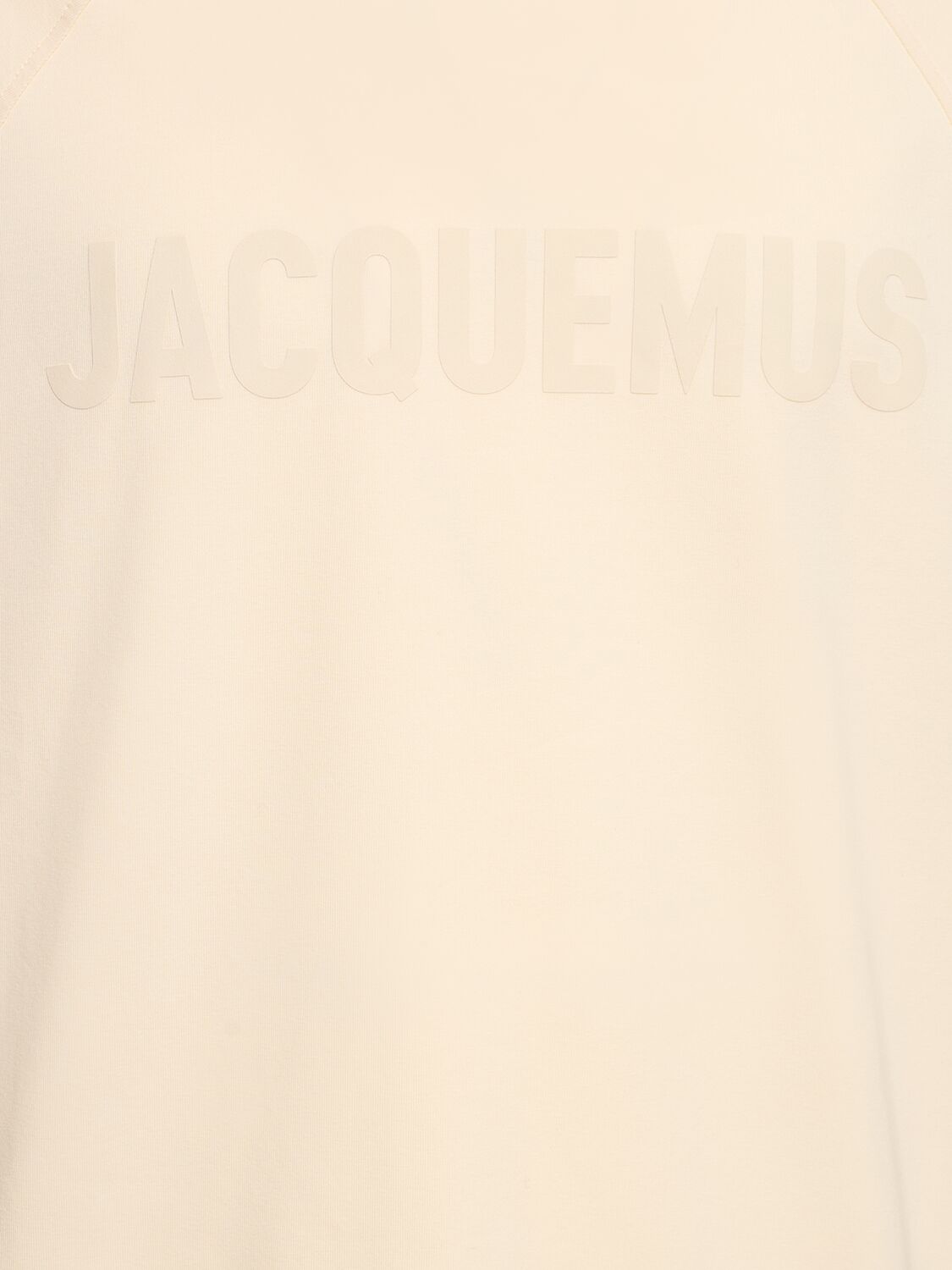 Shop Jacquemus Le Tshirt Typo Cotton T-shirt In Light Beige