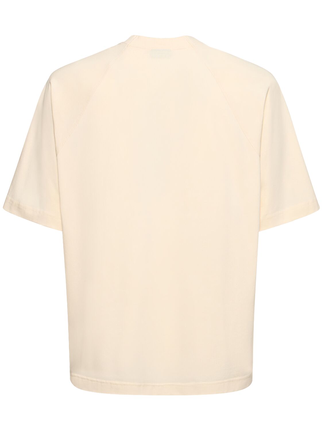 Shop Jacquemus Le Tshirt Typo Cotton T-shirt In Light Beige