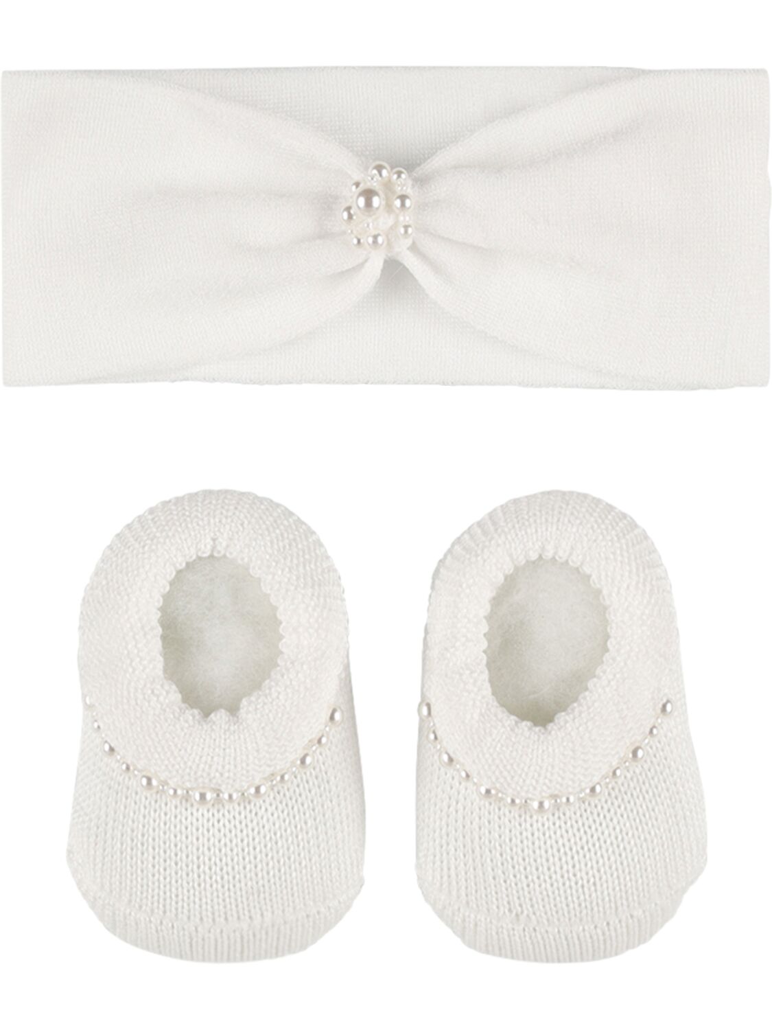 Story Loris Babies' 混棉发带&婴儿袜 In White