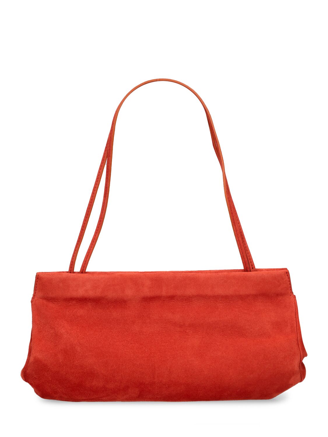 Shop The Row Abby Suede Shoulder Bag In Brick Pld