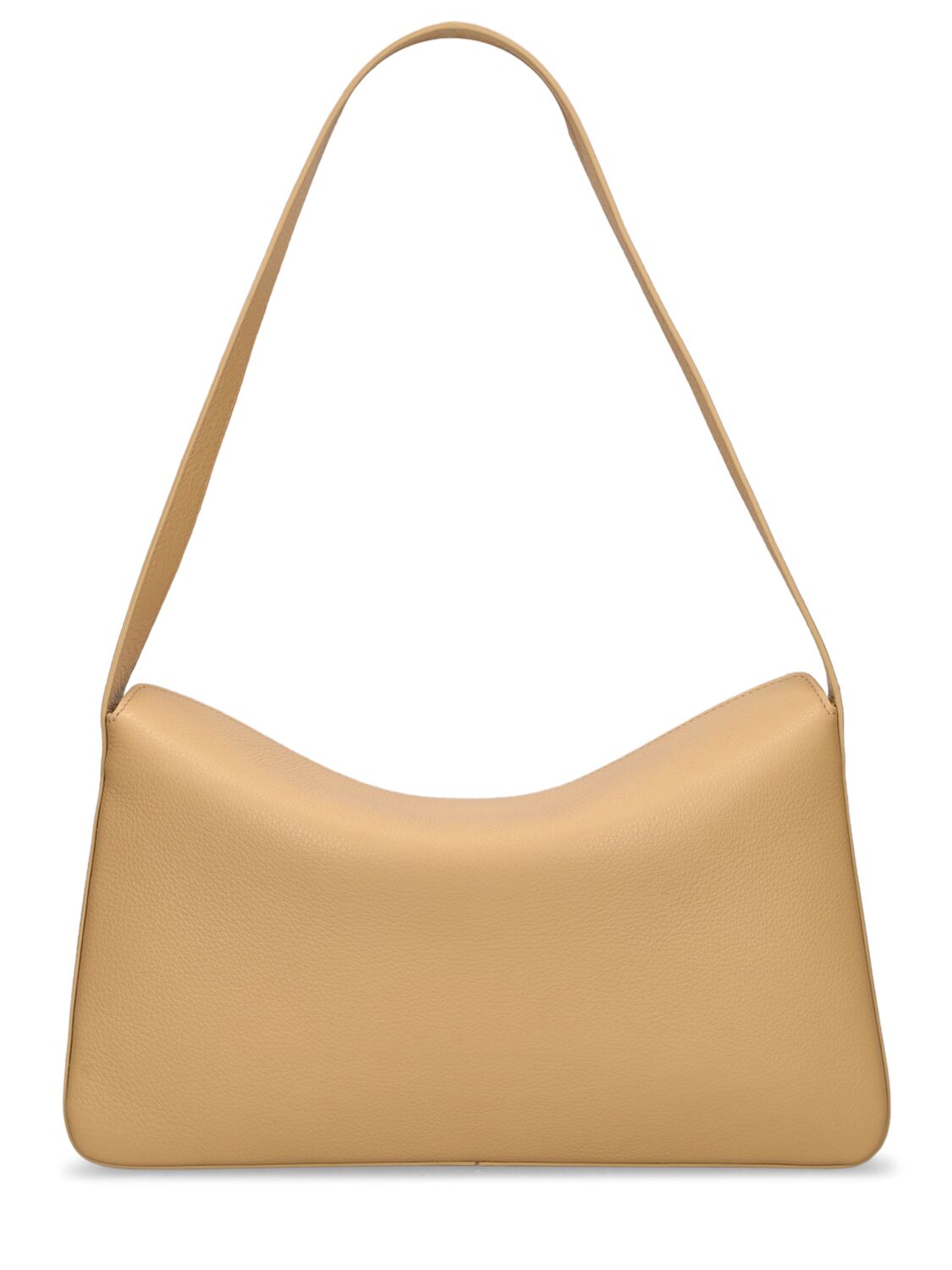 Shop Aesther Ekme Grained Smooth Leather Shoulder Bag In Champagne
