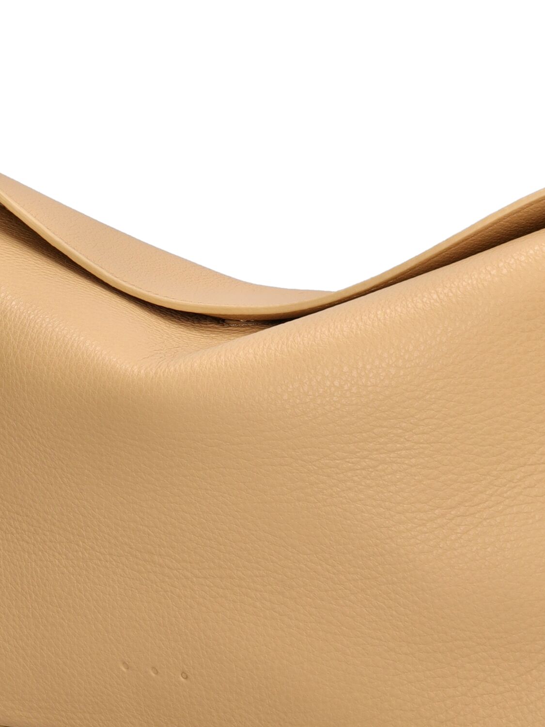 Shop Aesther Ekme Grained Smooth Leather Shoulder Bag In Champagne