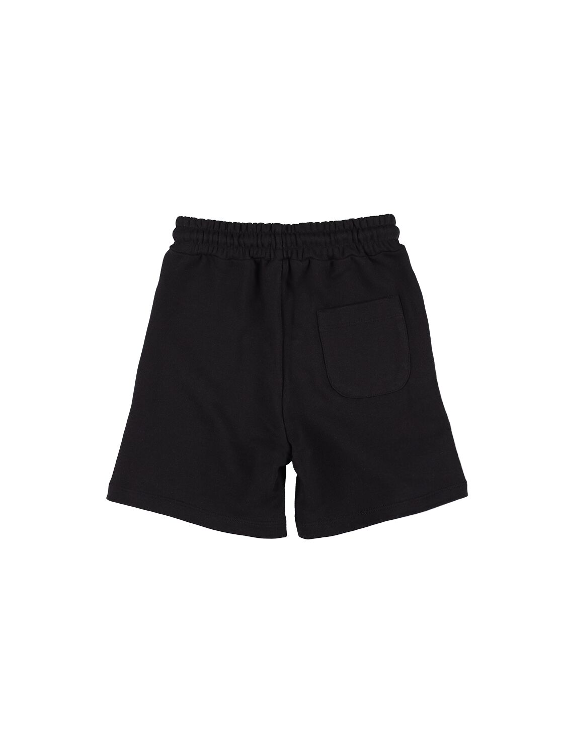 Shop Msgm Cotton Sweat Shorts W/pockets In Black