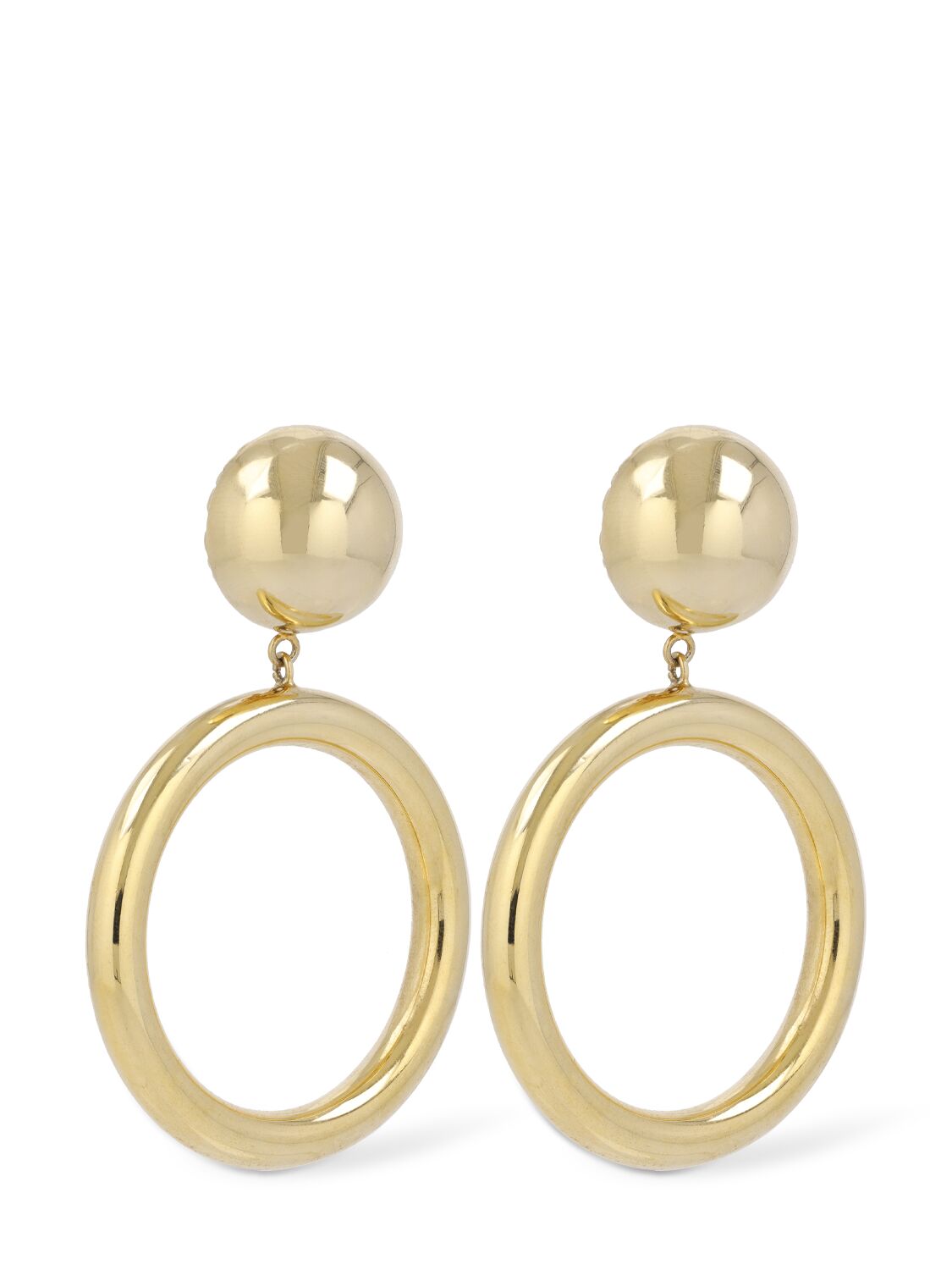 Shop Moschino Heart Of Wool Pendant Earrings In Gold