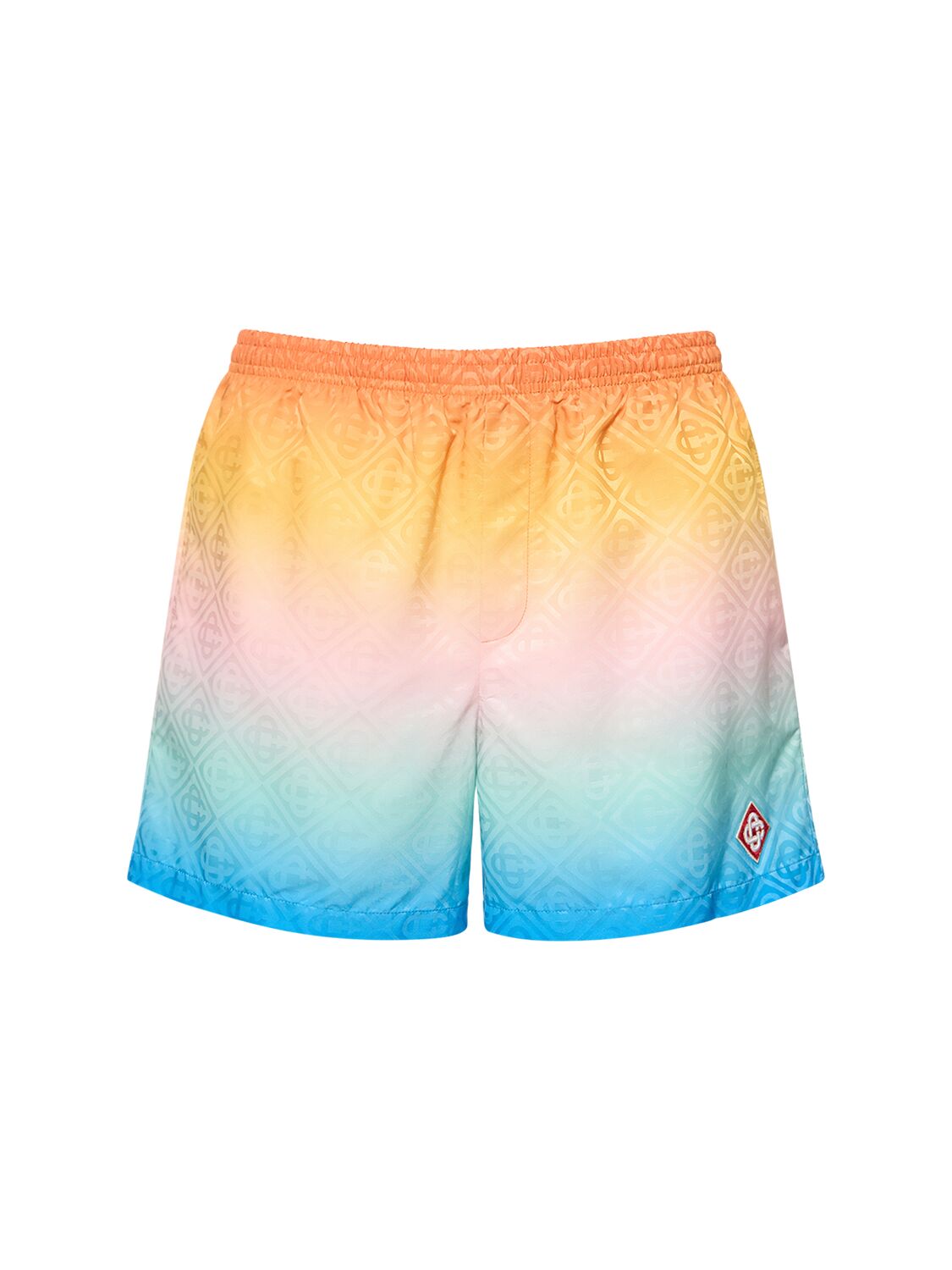 Shop Casablanca Jacquard Swim Shorts In Multicolor