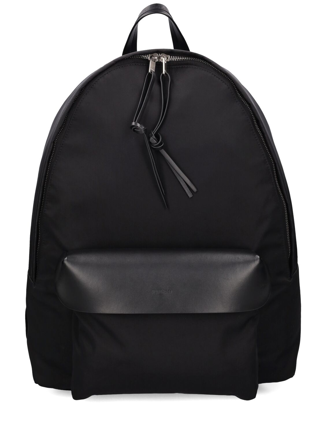 Jil Sander Nylon & Leather Backpack In Black