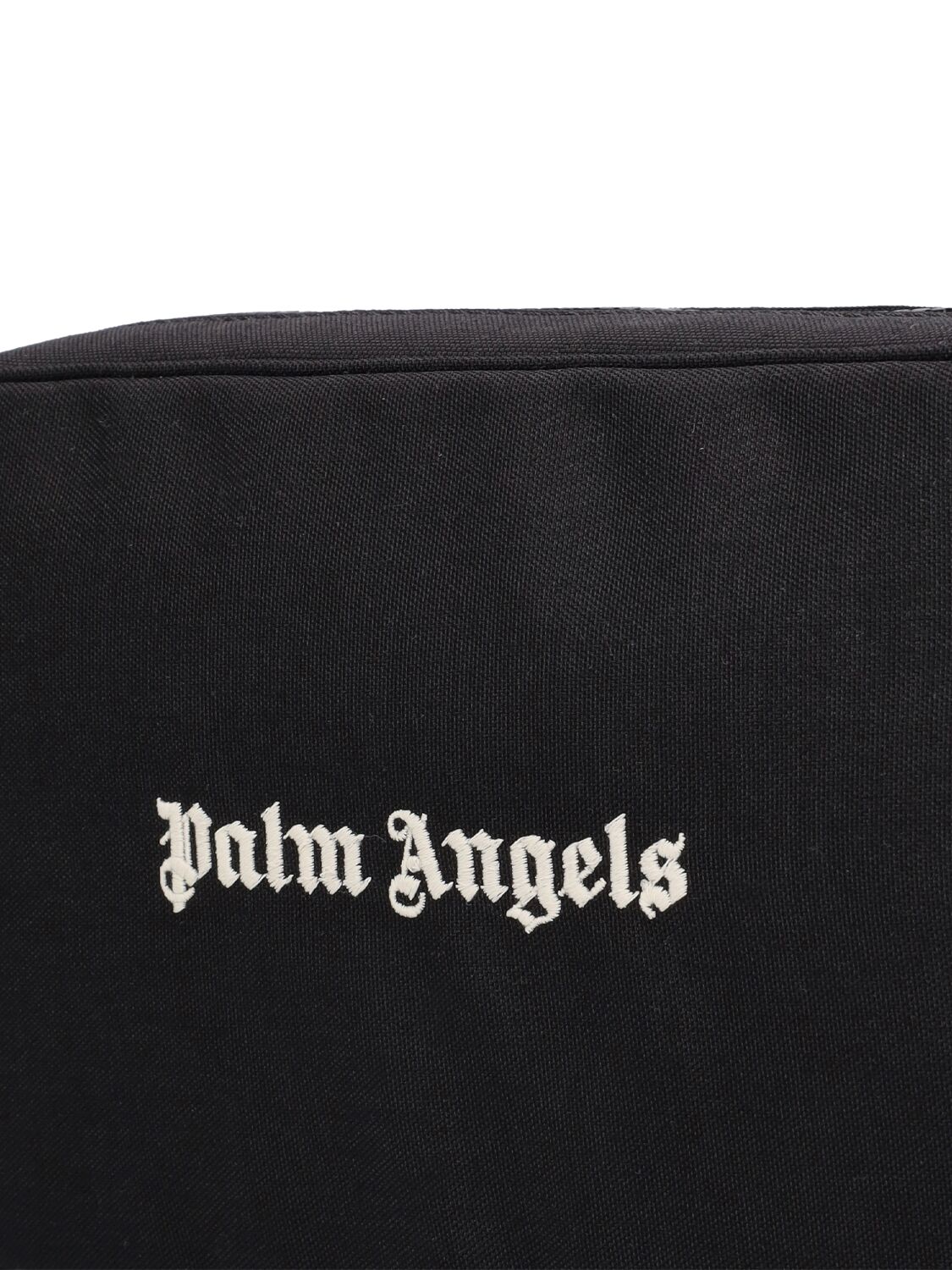 Shop Palm Angels Cordura Logo Nylon Camera Bag In Black