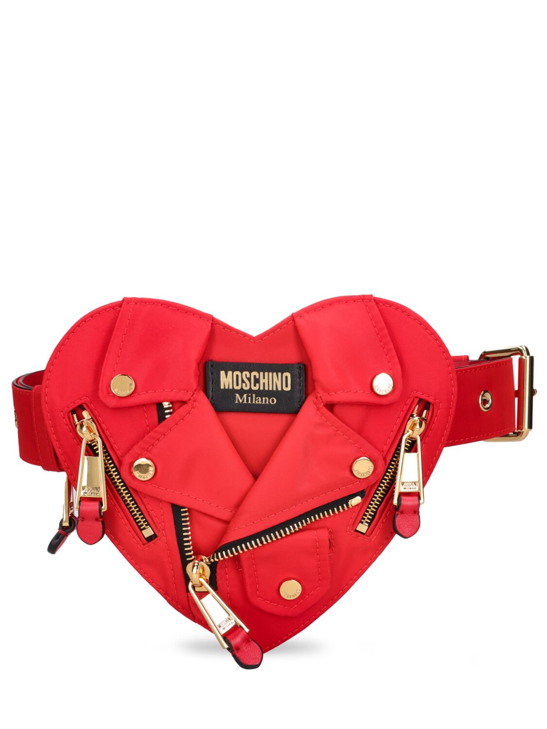 Moschino Gone With The Wind Nylon Belt Bag In Red