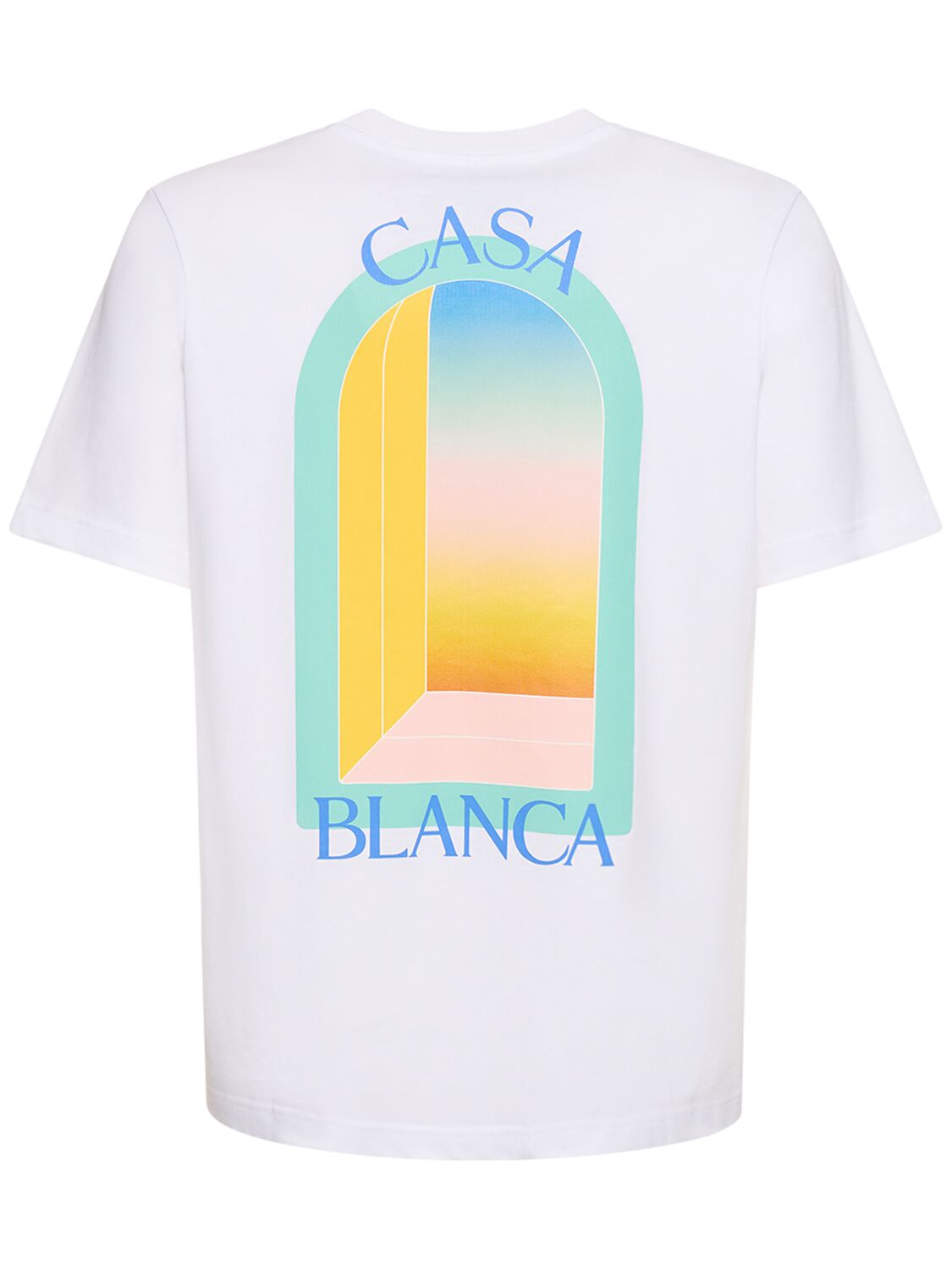 Shop Casablanca L'arc Colore Printed T-shirt In White