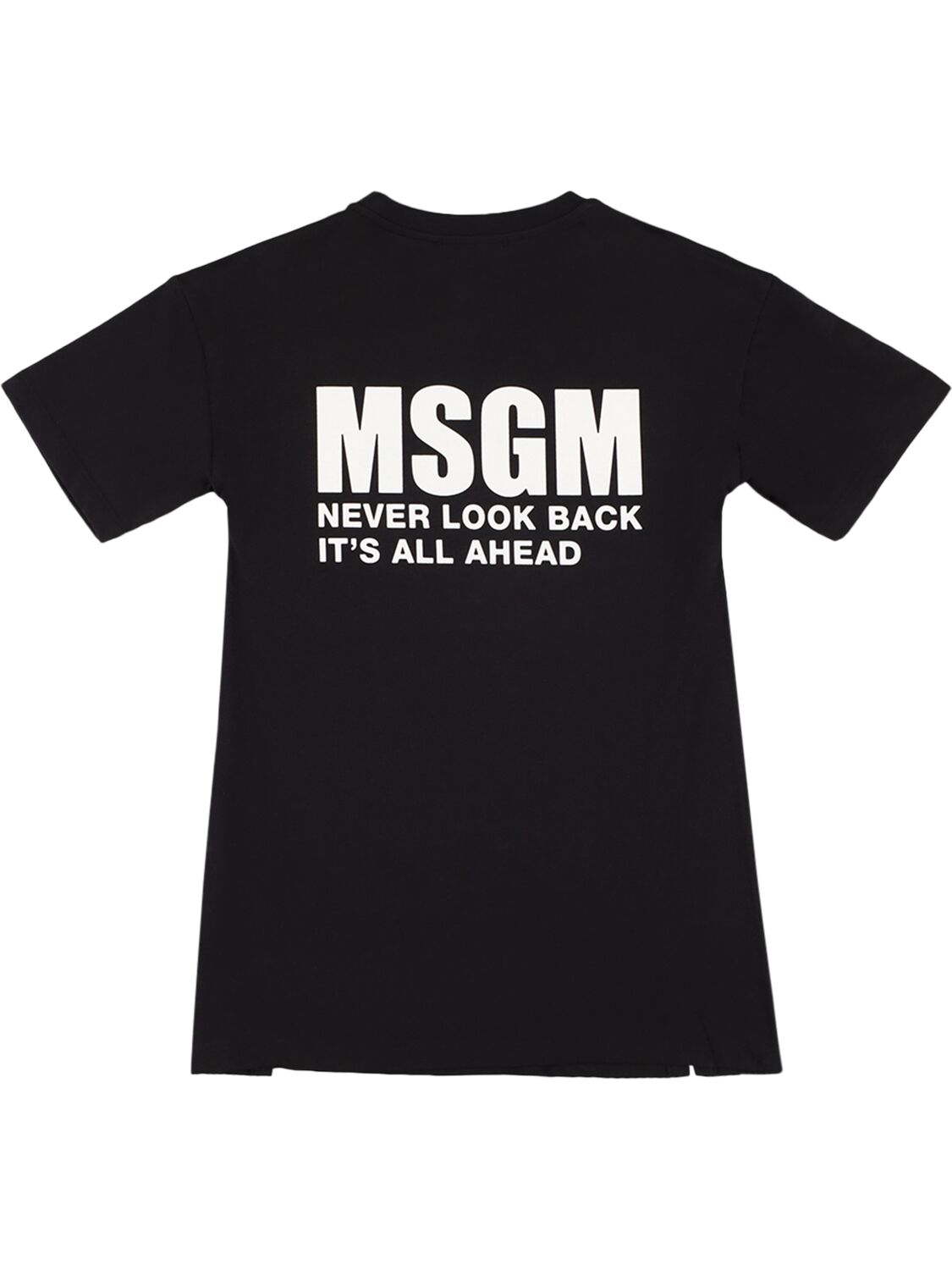 Msgm Kids' Cotton Jersey Dress In Black