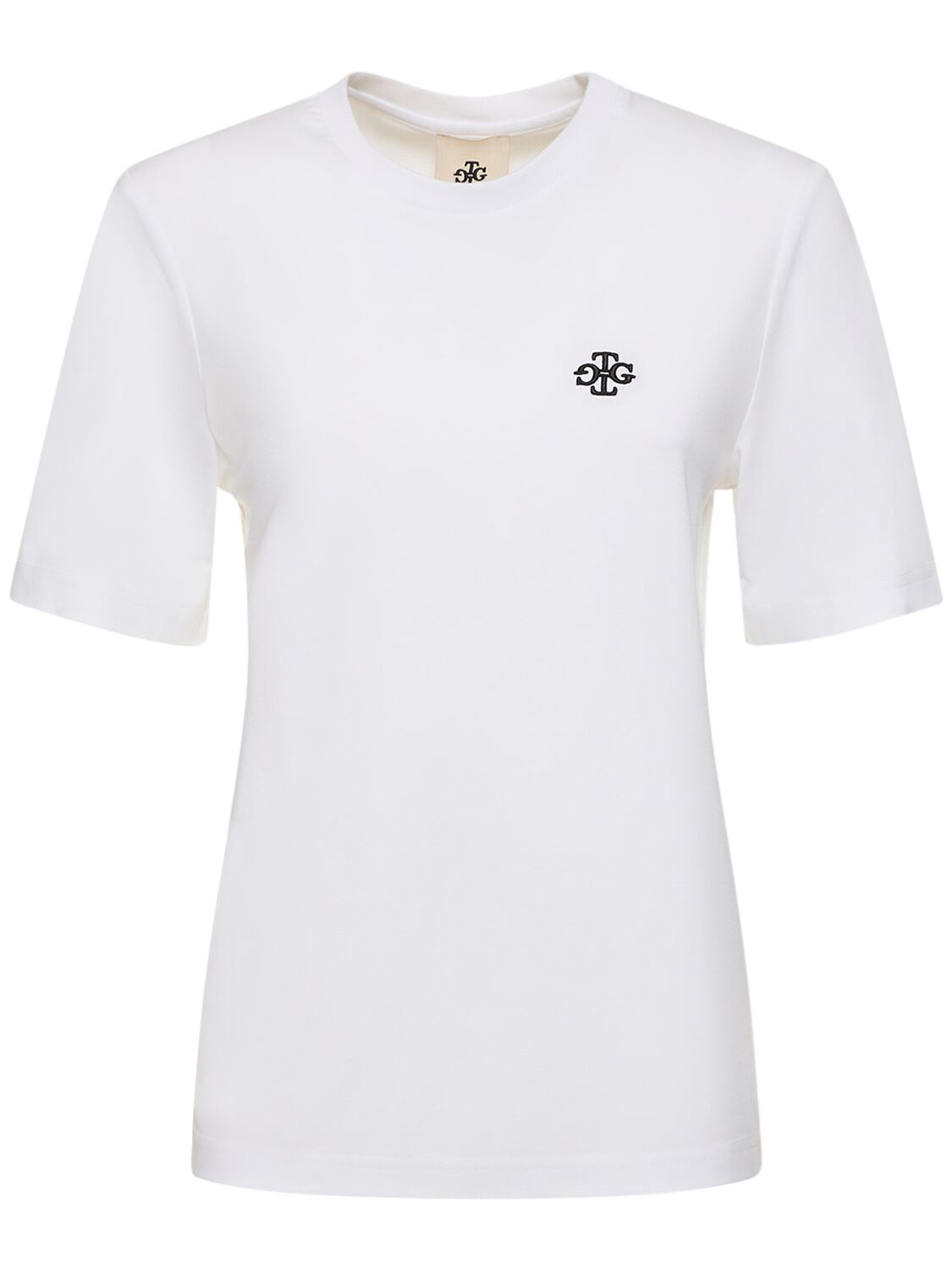 Image of Tg Logo Viscose Blend T-shirt