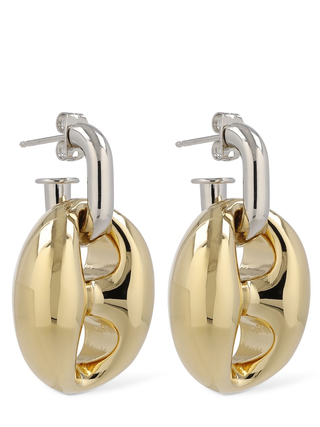 Shop Rabanne Xtra Eight Dang Earrings In Gold,silver