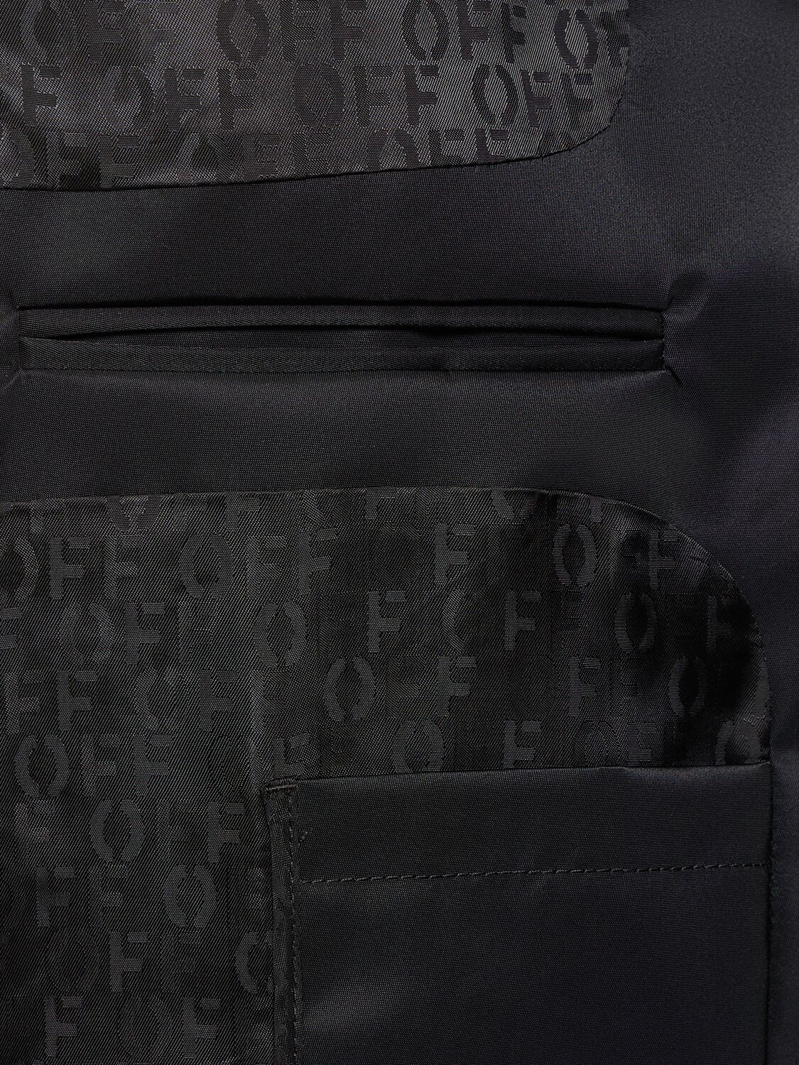 Shop Off-white Nylon Varsity Bomber Jacket In Black