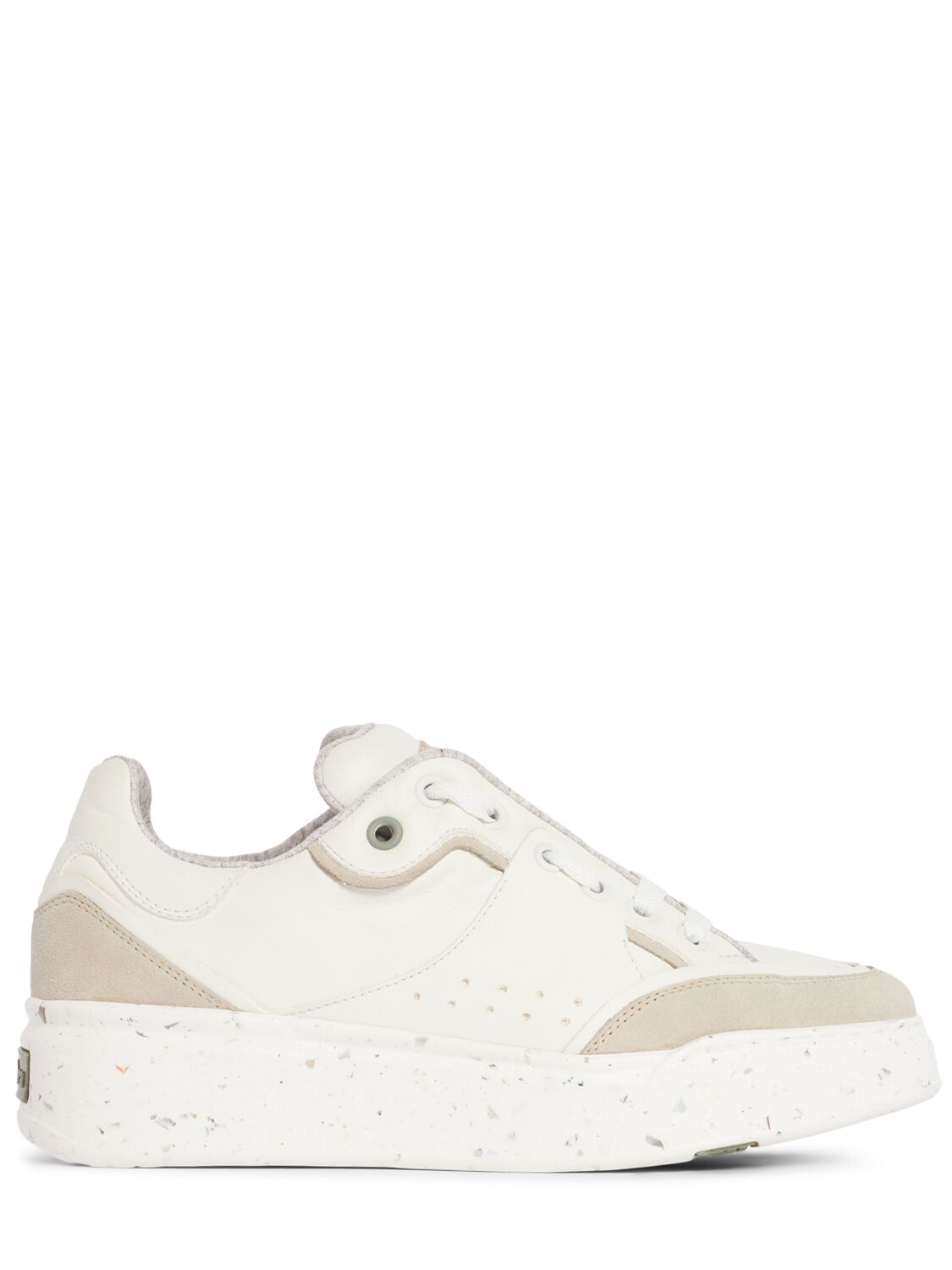 Max Mara Activegreen Leather Trainers In White