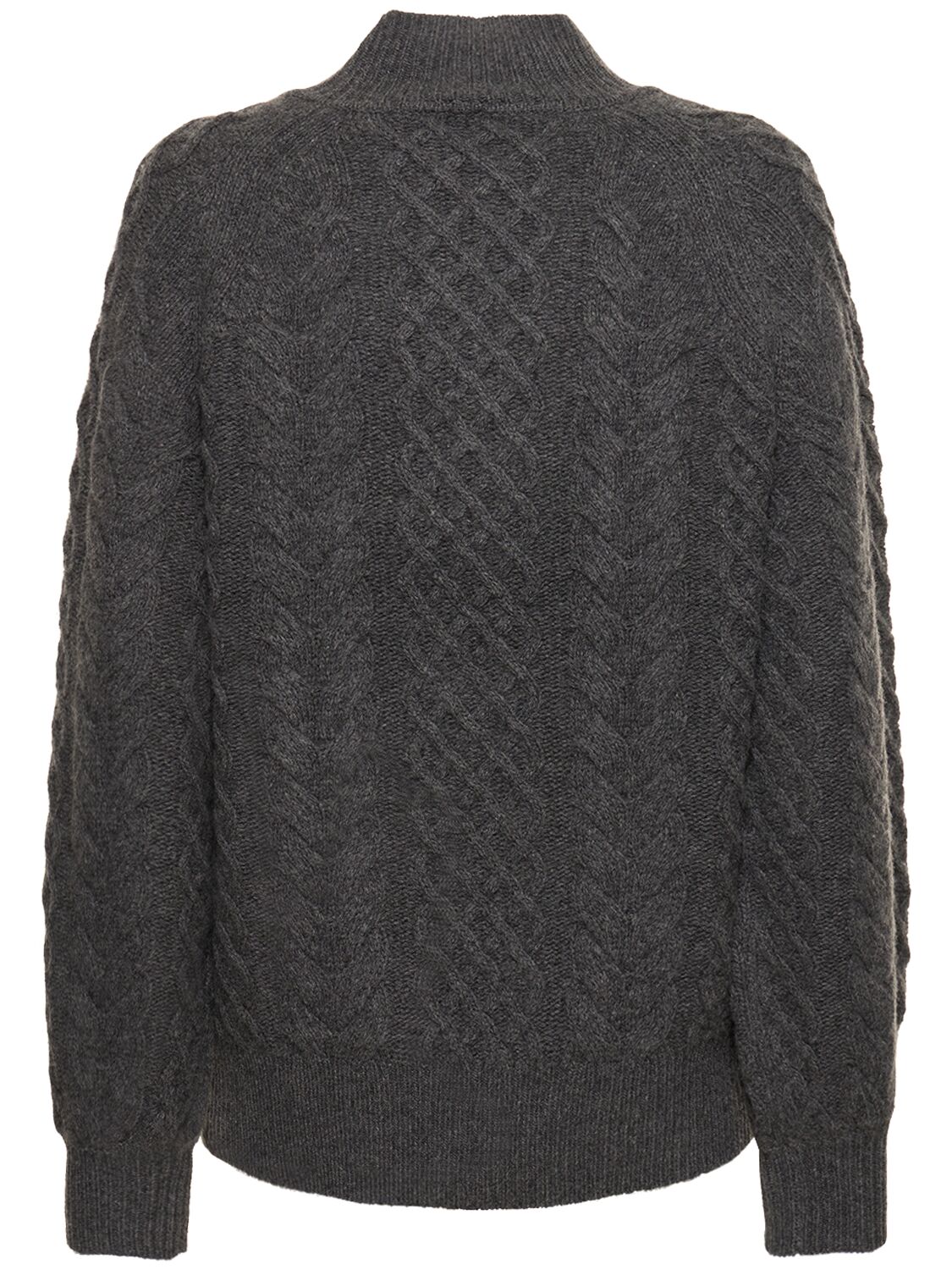 Shop The Garment Como Wool Blend Cable Knit Sweater In Heather Grey