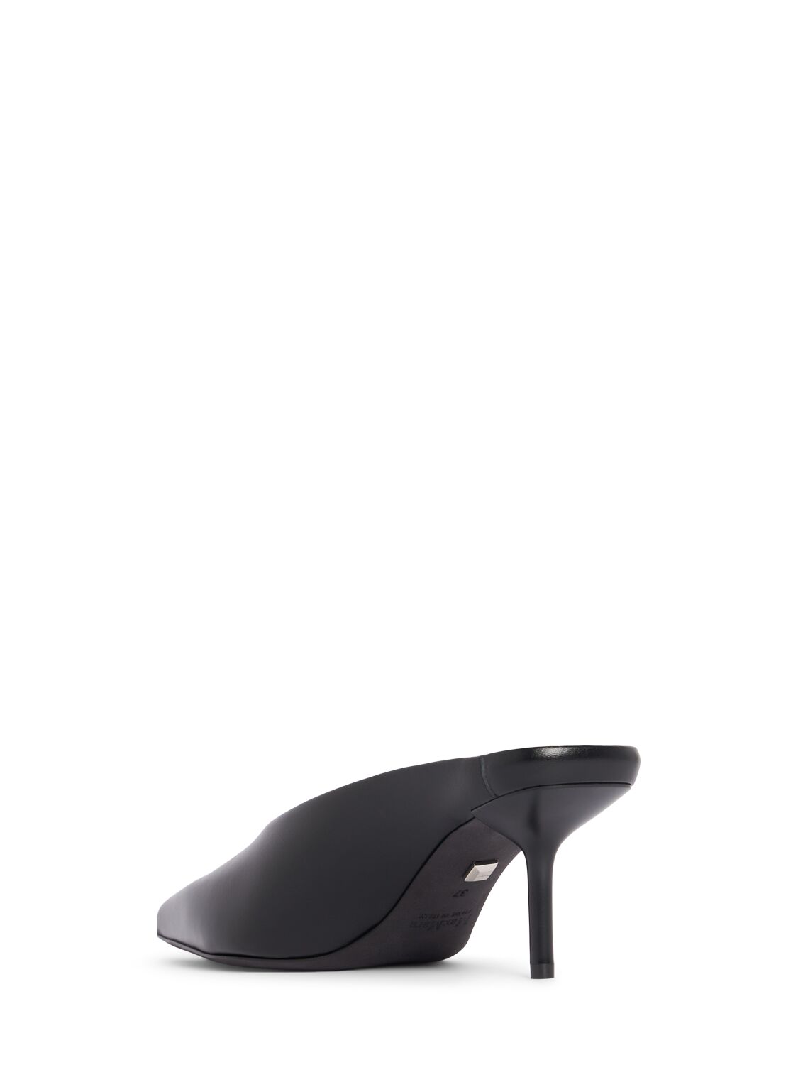 Shop Max Mara 60mm Mm Leather Mules In Black