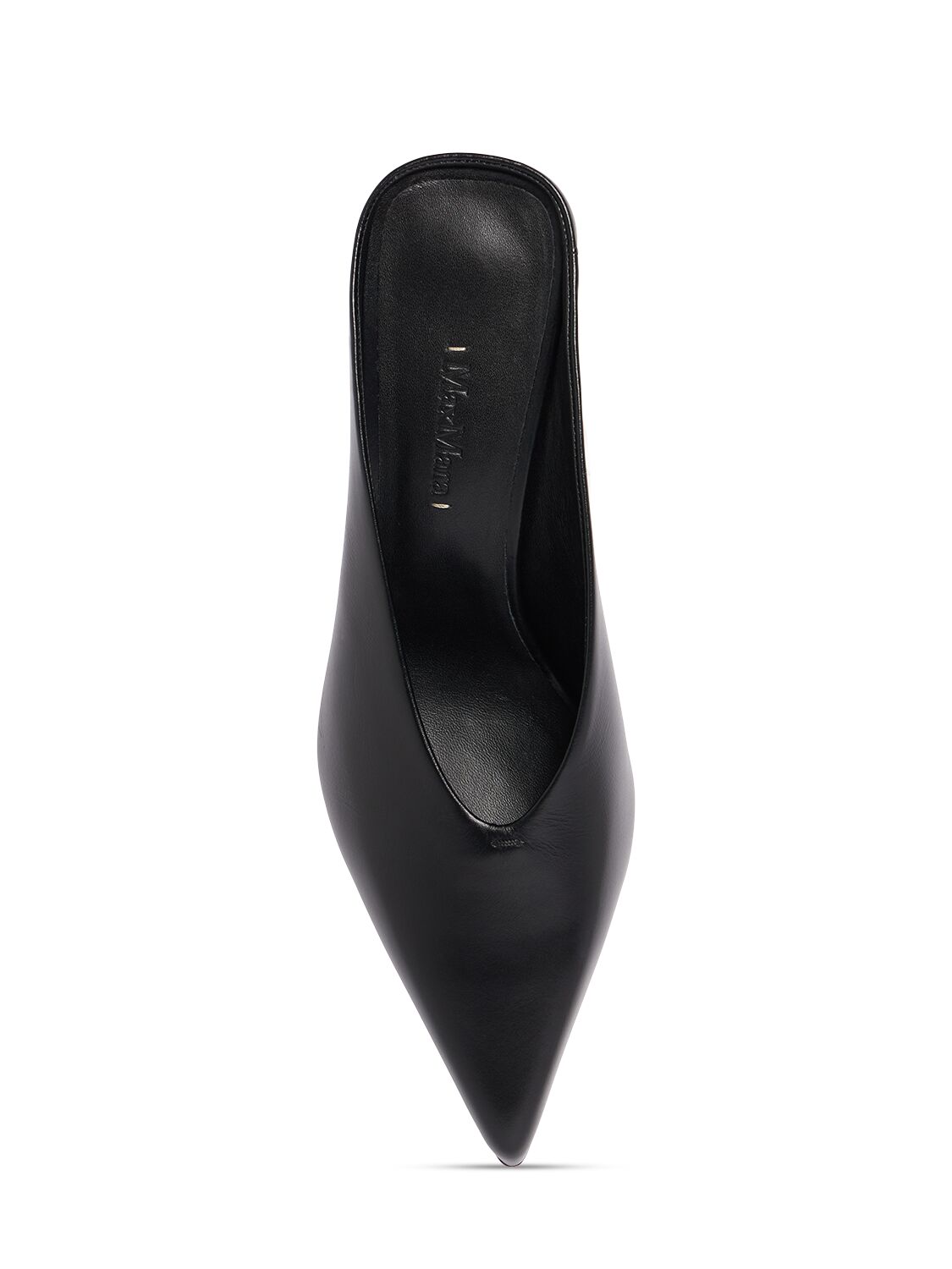 Shop Max Mara 60mm Mm Leather Mules In Black