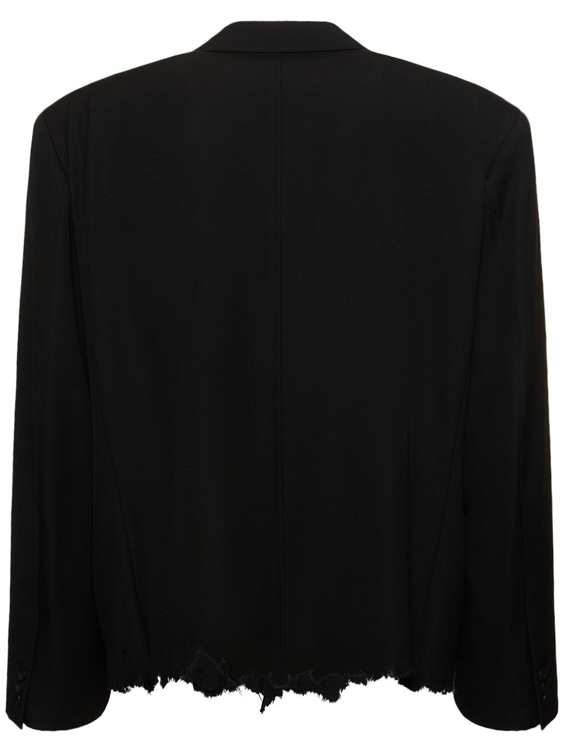 Shop Doublet Cut Off Oversized Wool Tailored Blazer In Black