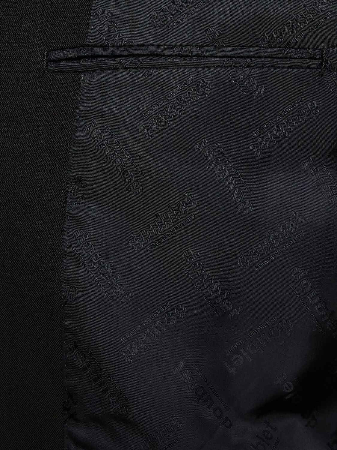 Shop Doublet Cut Off Oversized Wool Tailored Blazer In Black