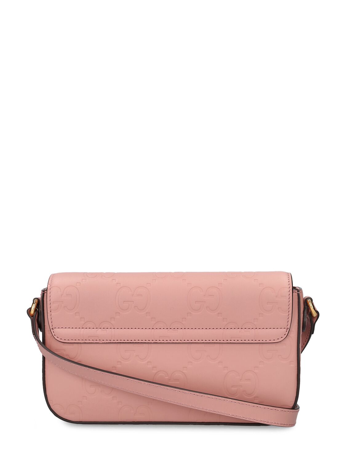 Shop Gucci Super Mini Gg Leather Shoulder Bag In Pink