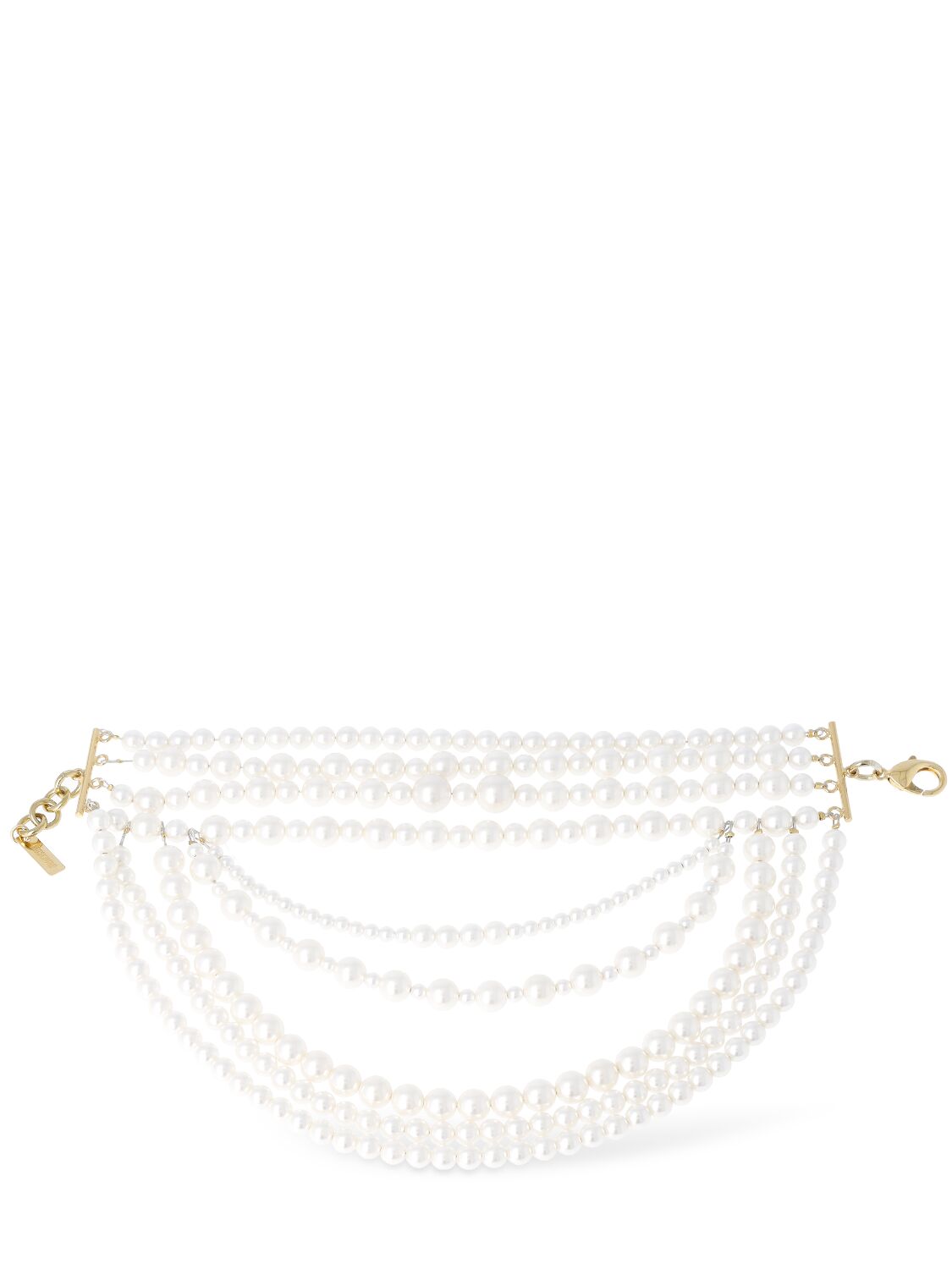 Shop Moschino Cloud Handle & Padlock Anklet In White