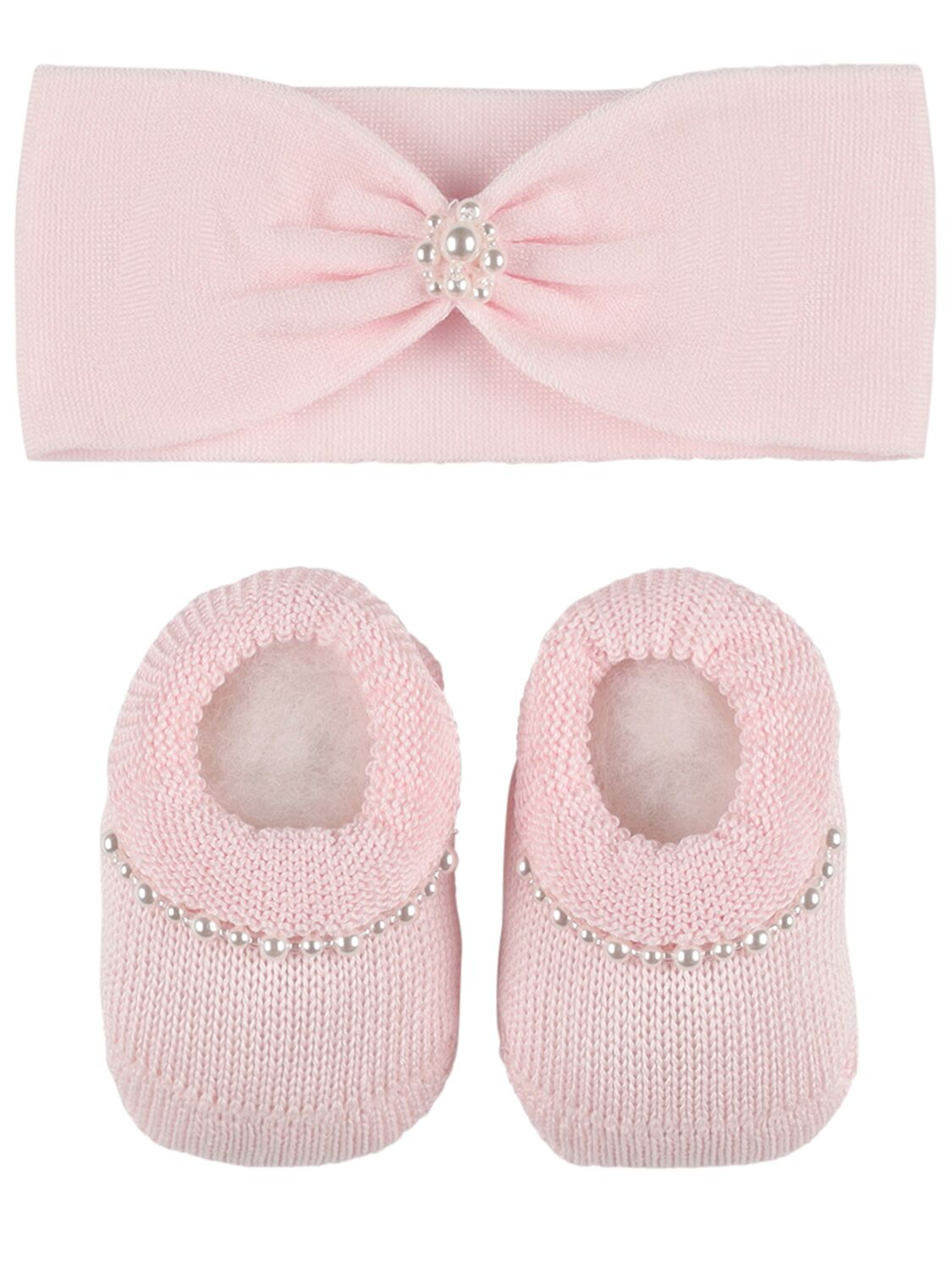 Story Loris Babies' 混棉发带&婴儿袜 In Pink