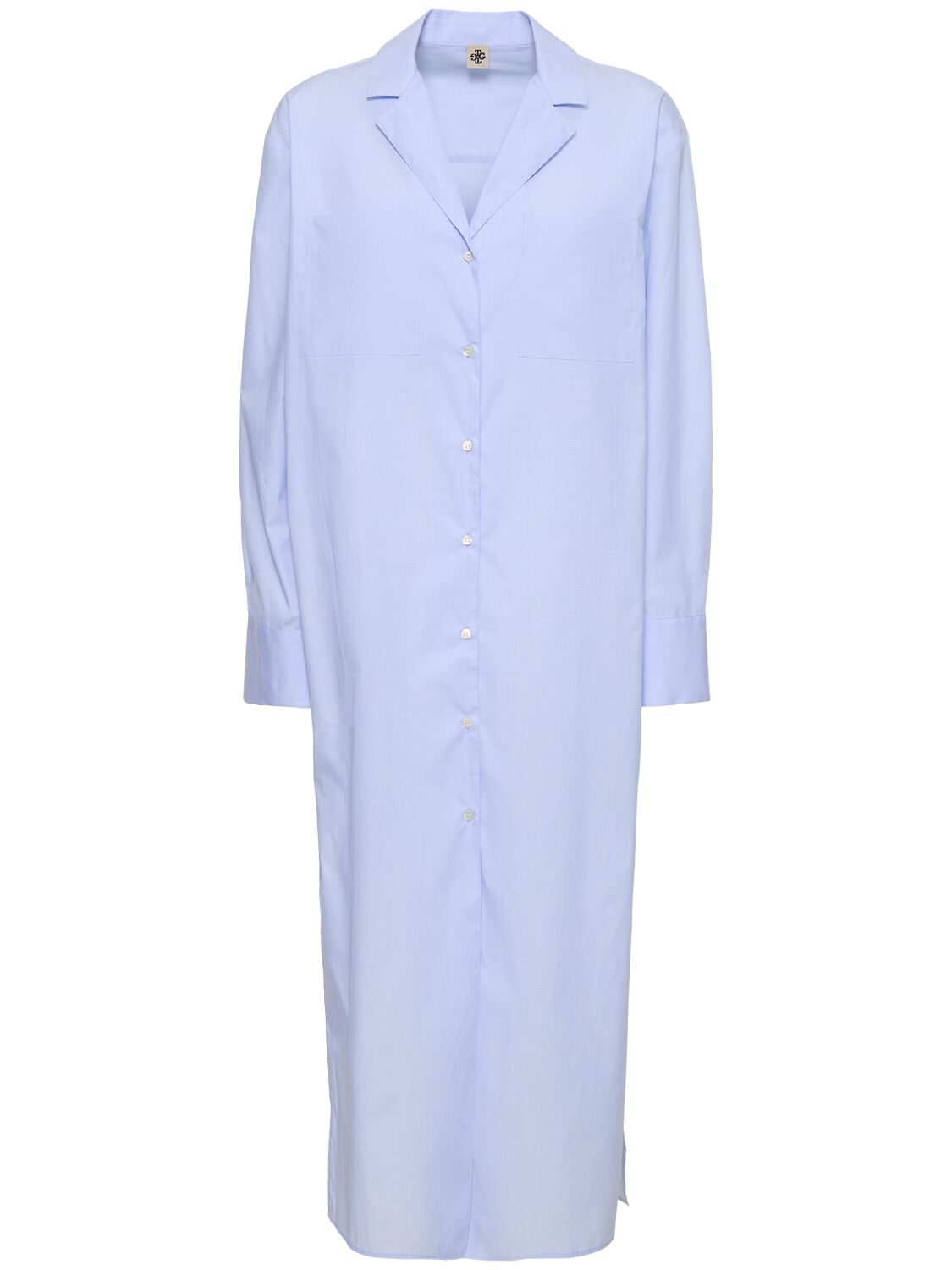 The Garment Madrid Cotton Maxi Shirt In Light Blue