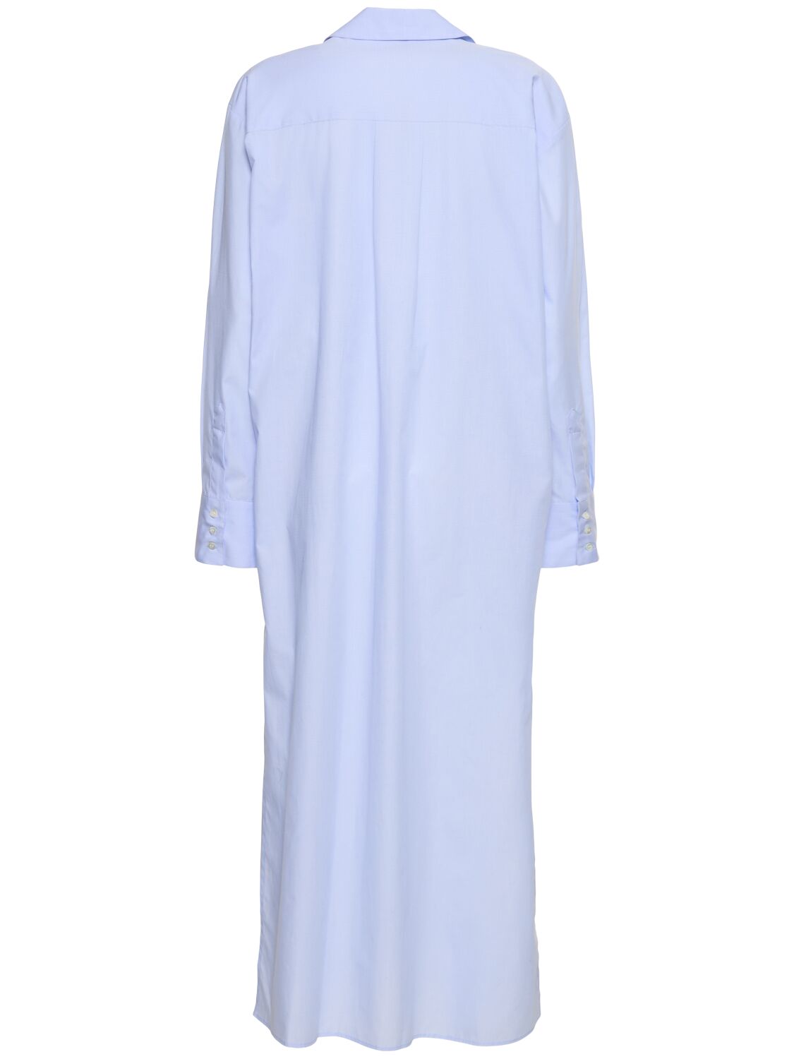 Shop The Garment Madrid Cotton Maxi Shirt In Light Blue