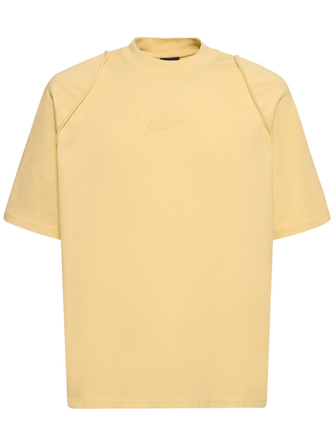 Shop Jacquemus Le Tshirt Camargue Cotton  T-shirt In Yellow