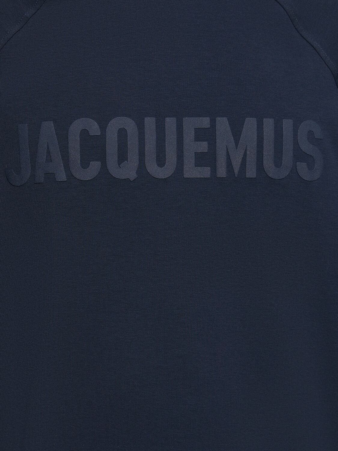 Shop Jacquemus Le Tshirt Typo Cotton T-shirt In Navy