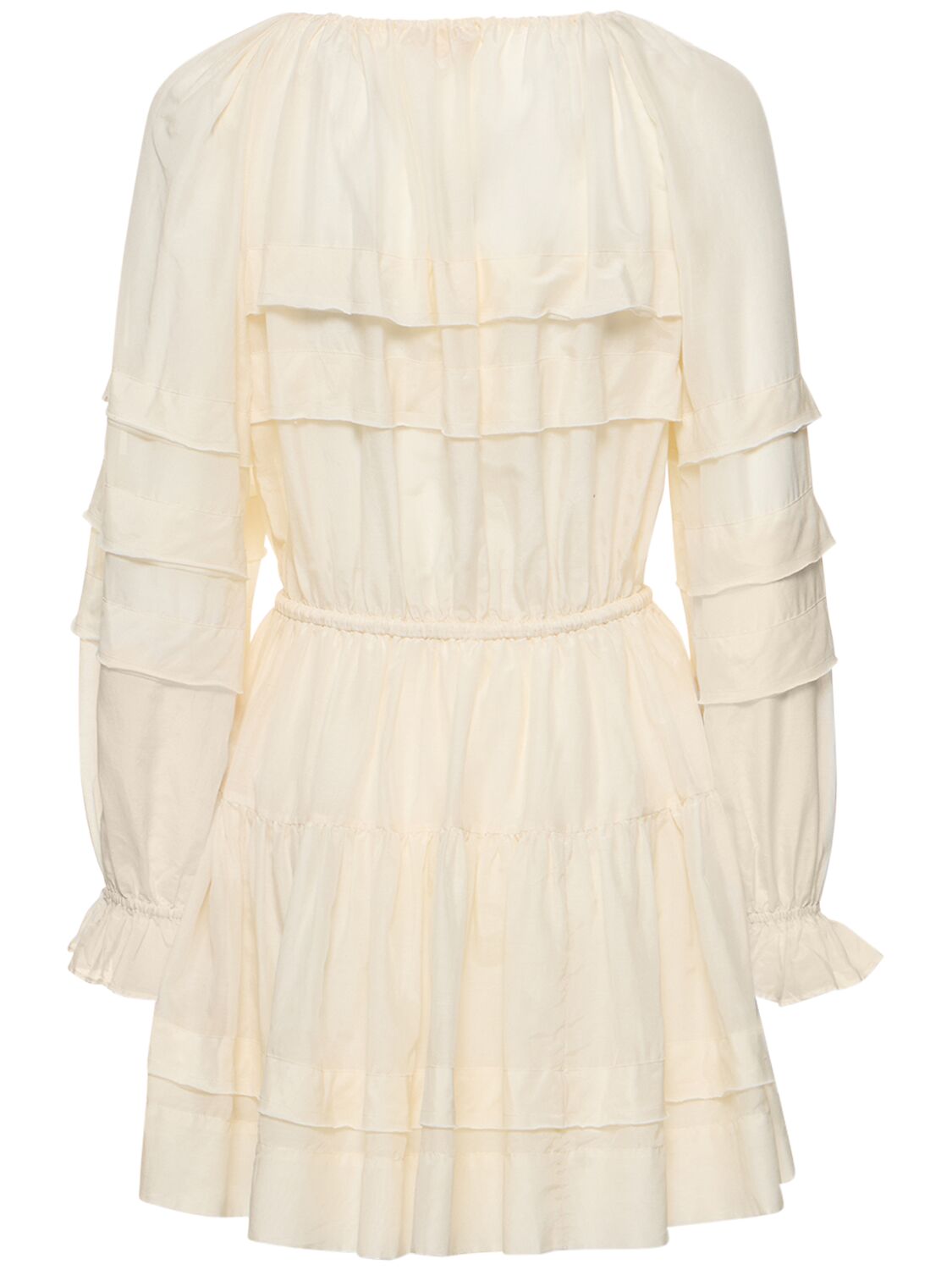 Shop Ulla Johnson Polly Cotton & Silk Mini Dress In White