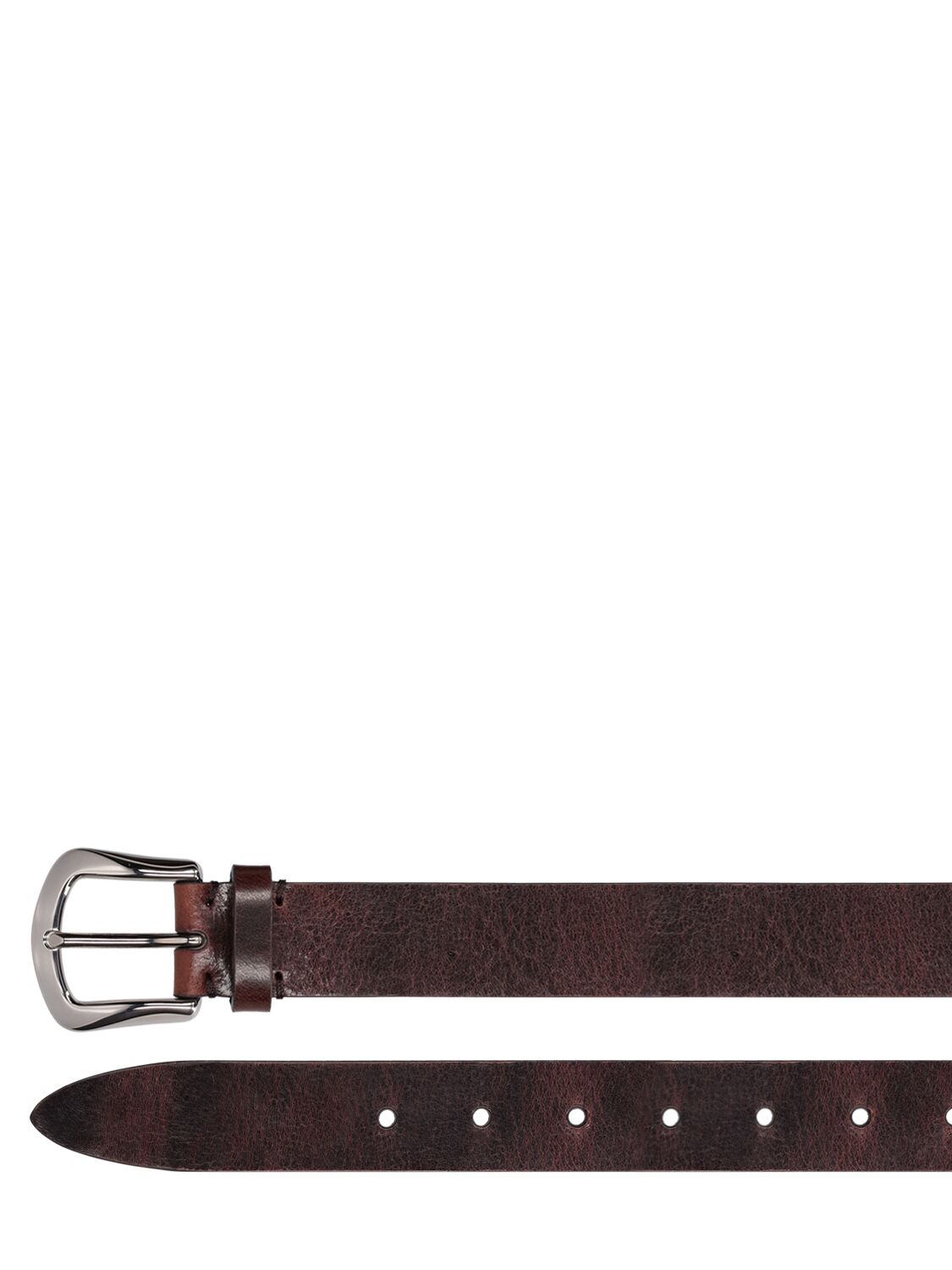 Shop Brunello Cucinelli Leather Belt In Fondente