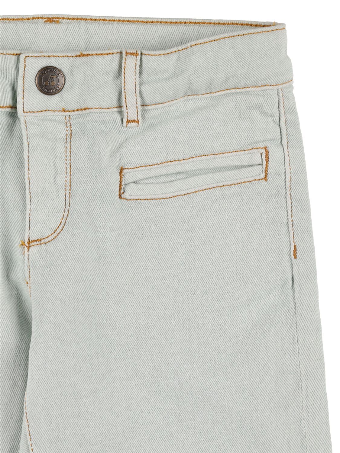 Shop Bonpoint Stretch Cotton Denim Jeans In Light Blue