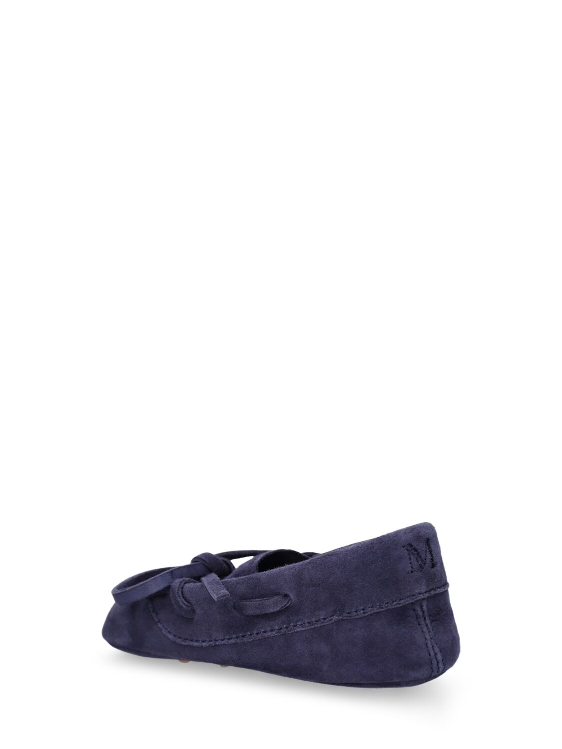 Shop Monnalisa Suede Loafers In Navy