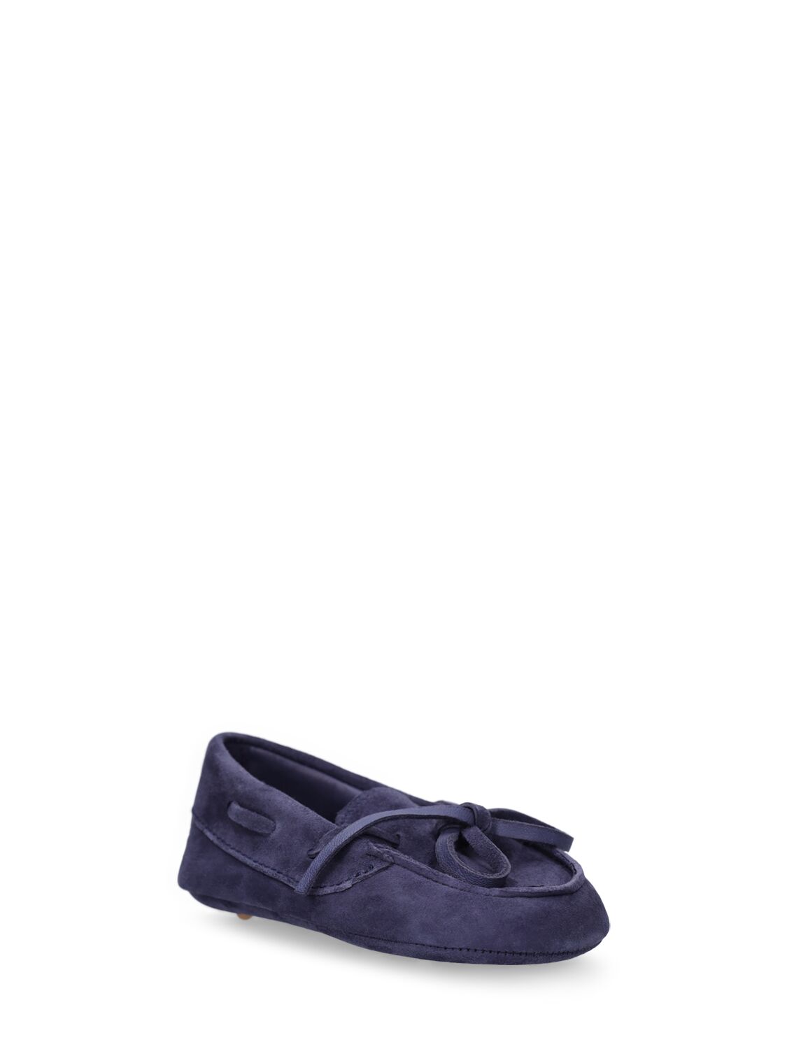 Shop Monnalisa Suede Loafers In Navy
