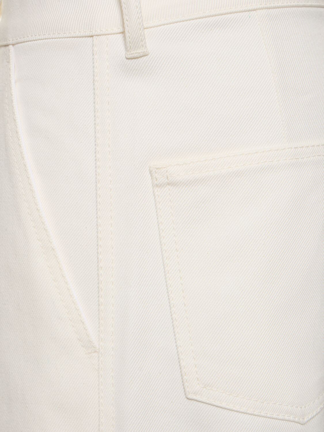 Shop Cecilie Bahnsen Virginia Denim Straight Pants In White