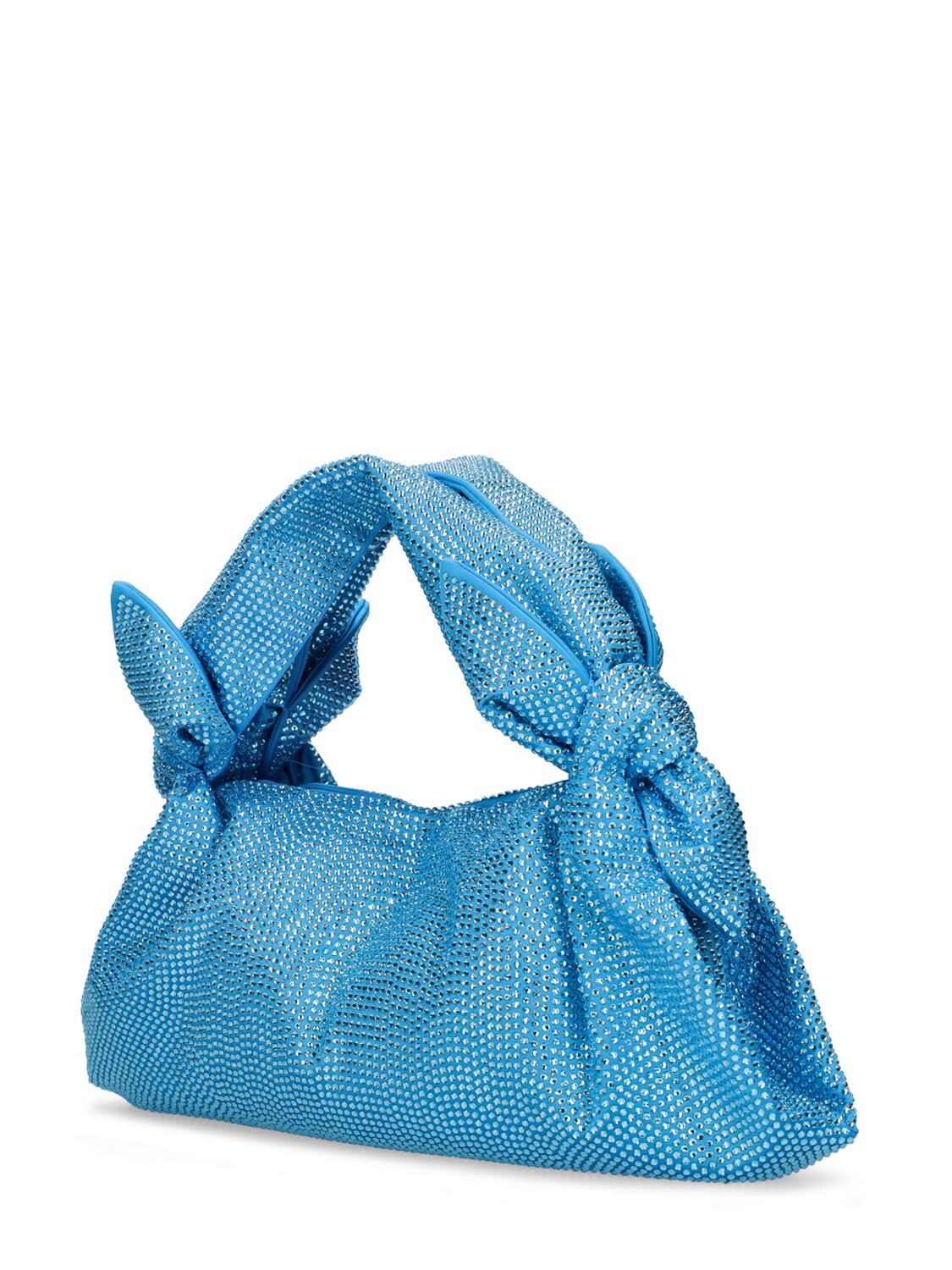 Shop Giuseppe Di Morabito Crystal Top Handle Bag In Deep Sky Blue