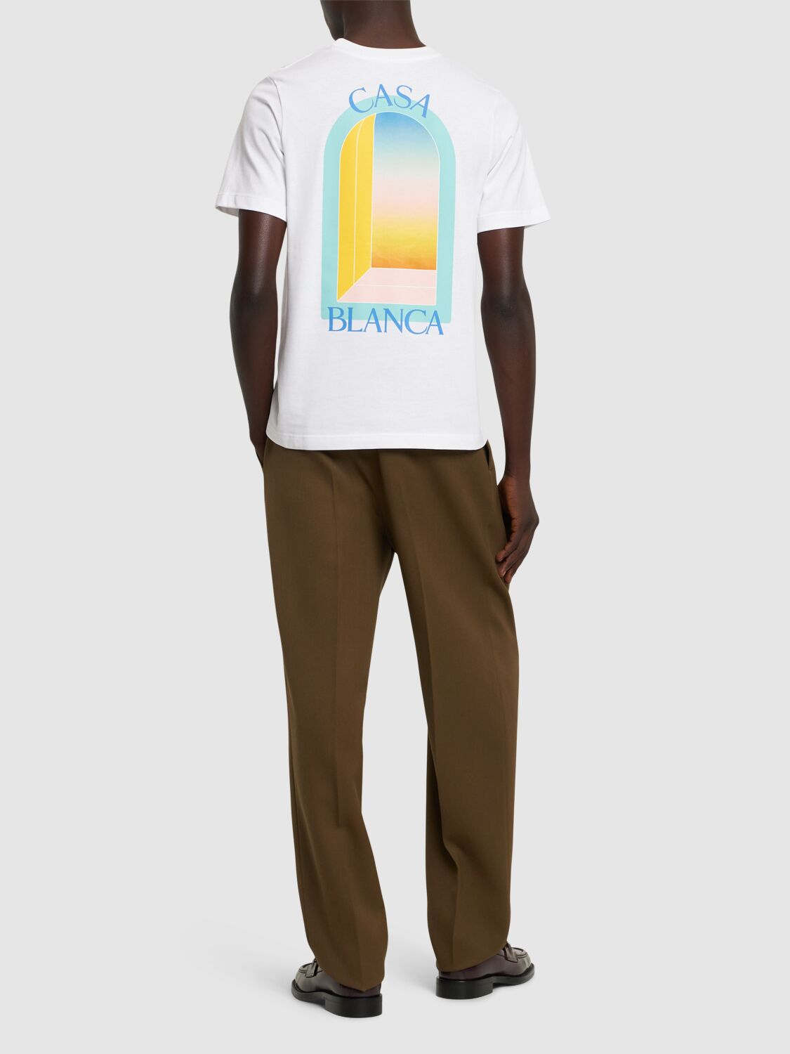 Shop Casablanca L'arc Colore Printed T-shirt In White