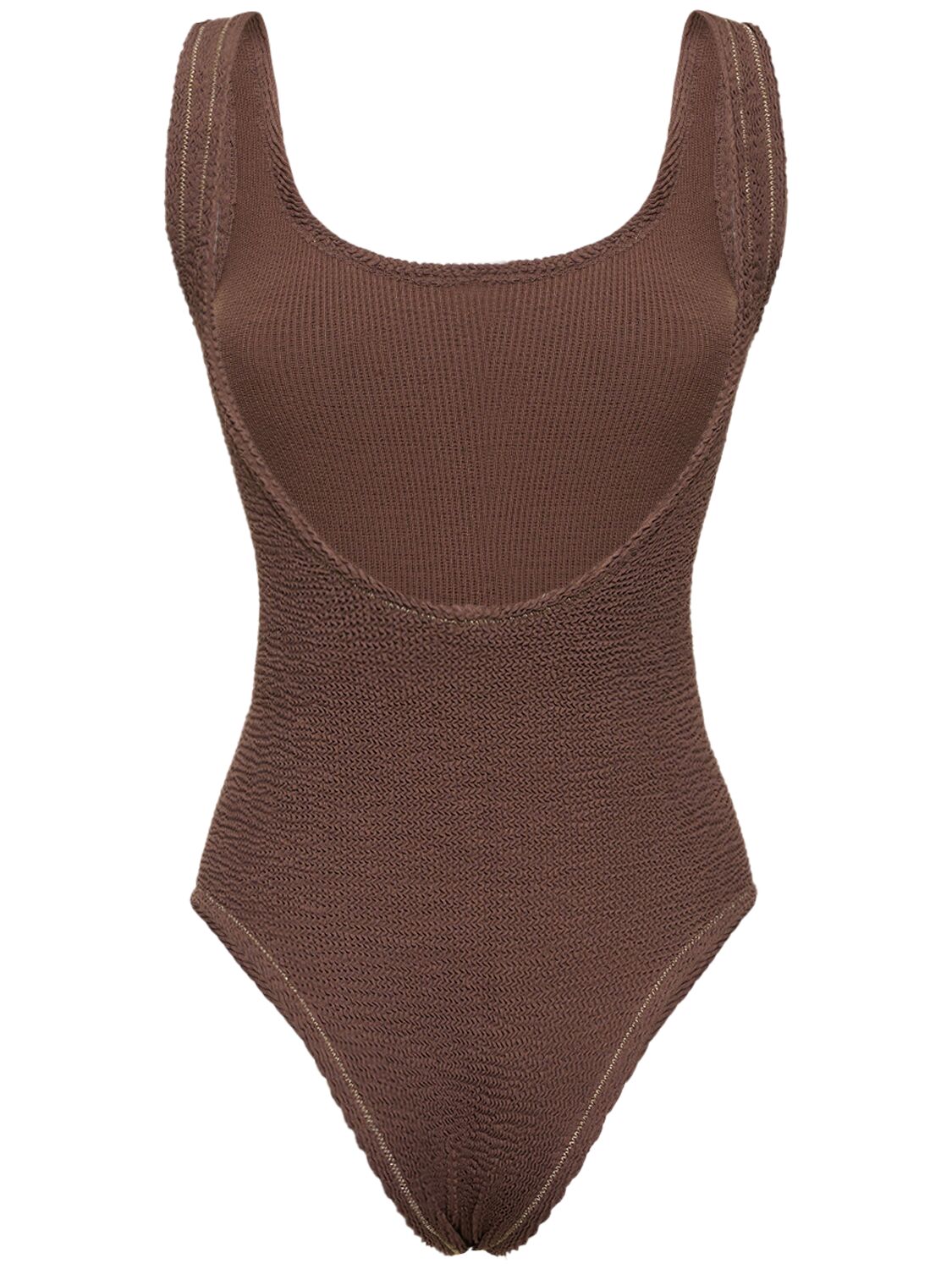 Shop Reina Olga Papaia Crinkled One Piece Swimsuit In Brown