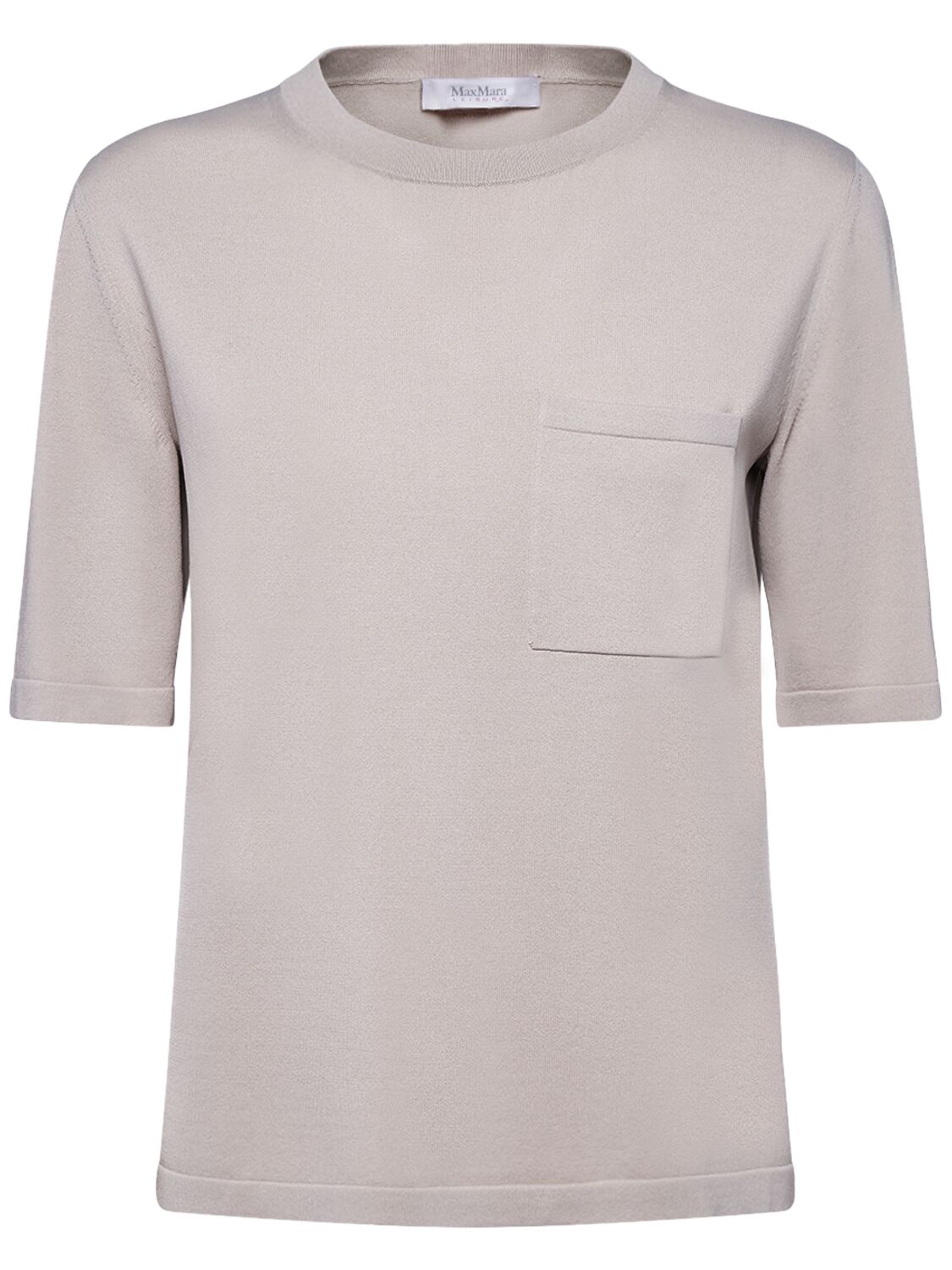 Max Mara Bugia Jersey T-shirt In Gray