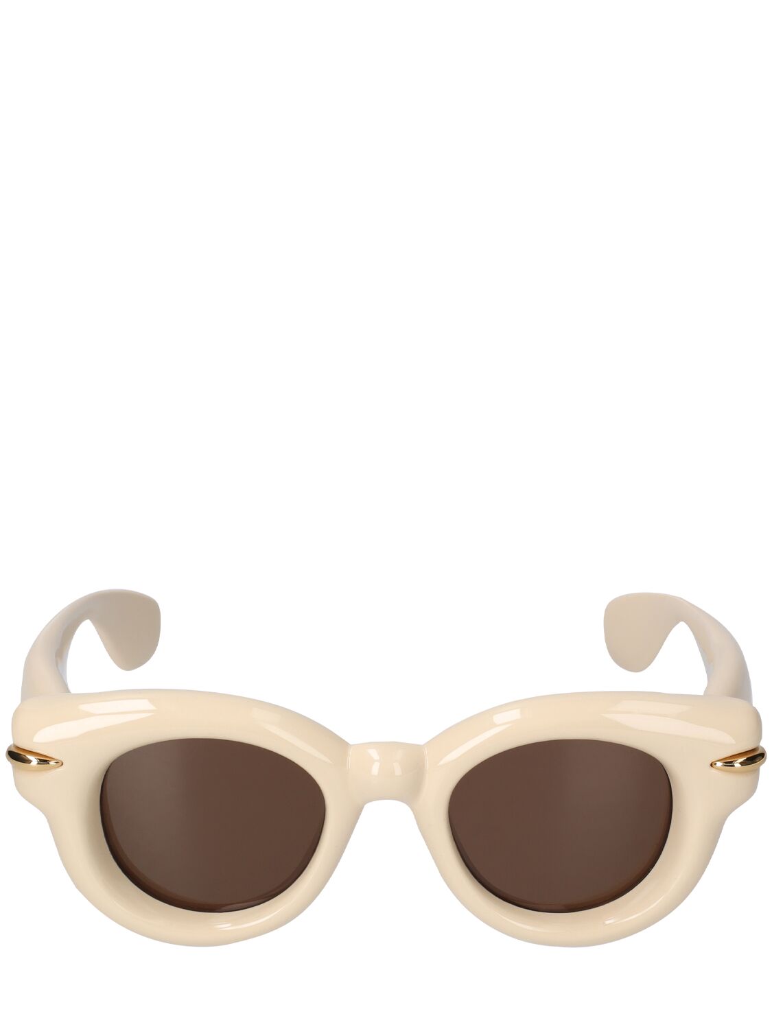 Loewe Inflated Round Sunglasses In Creme