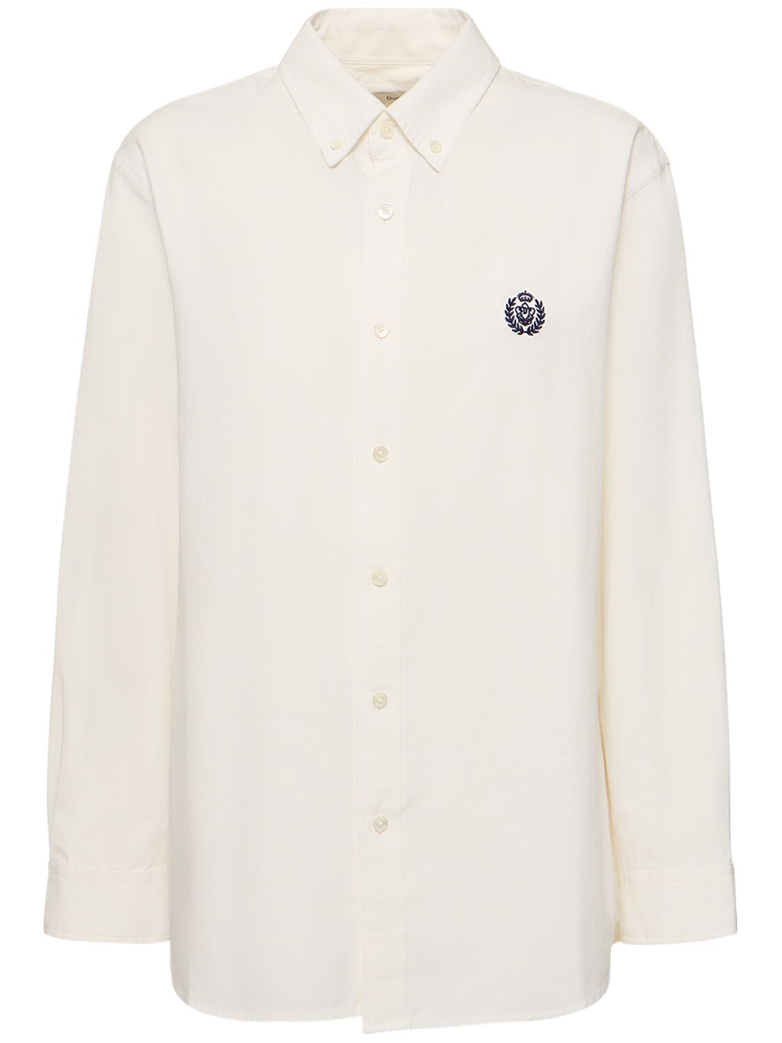 Dunst Unisex Classic Cotton Boyfriend Shirt In White