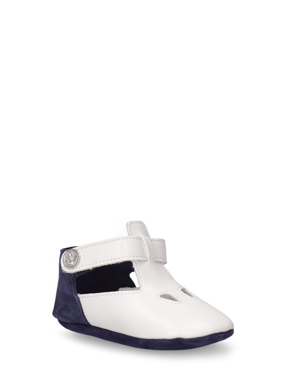 Shop Monnalisa Leather Pre-walker Shoes In White